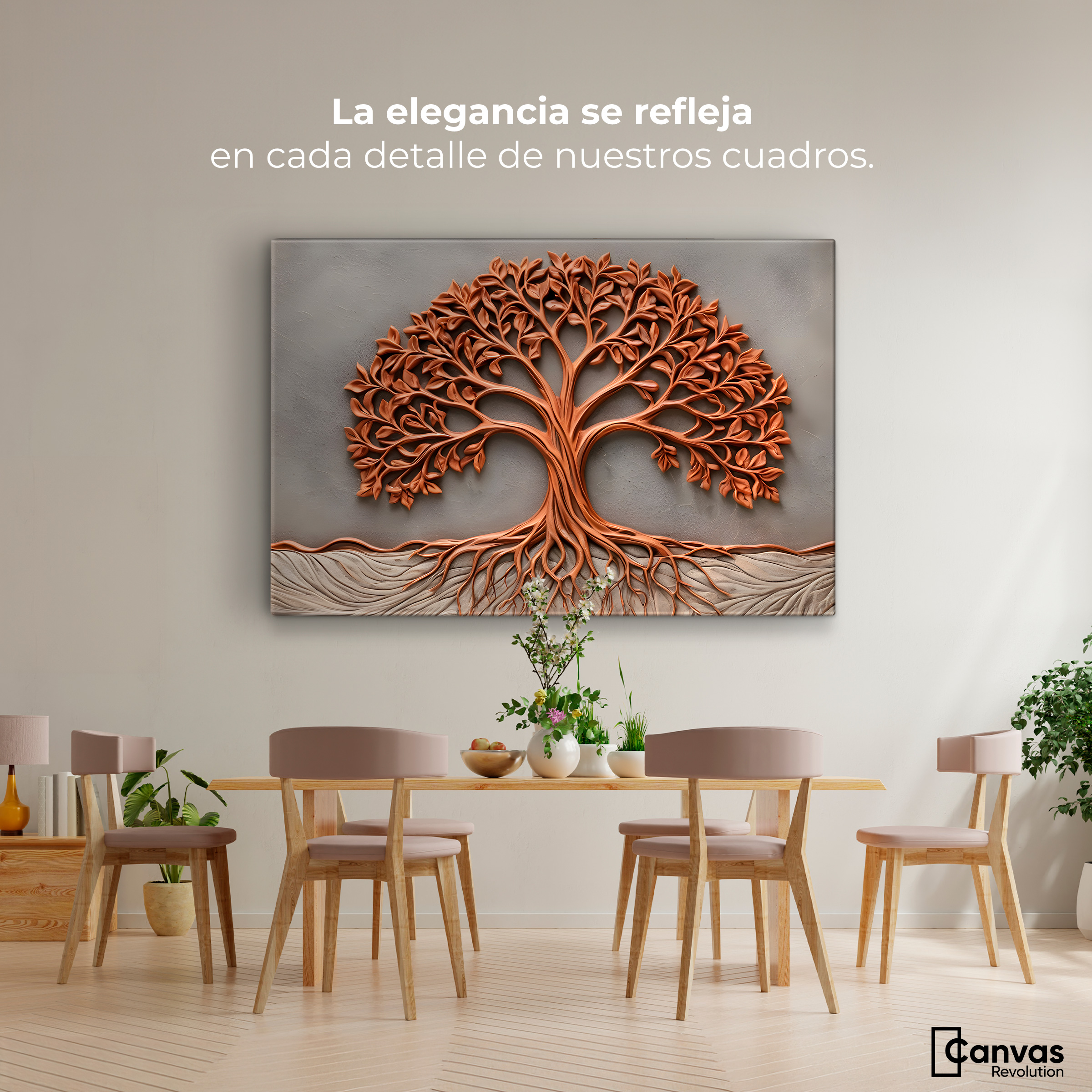 Foto 3 pulgar | Cuadro Árbol De La Vida Canvas Árbol Vida Sabia 90x60