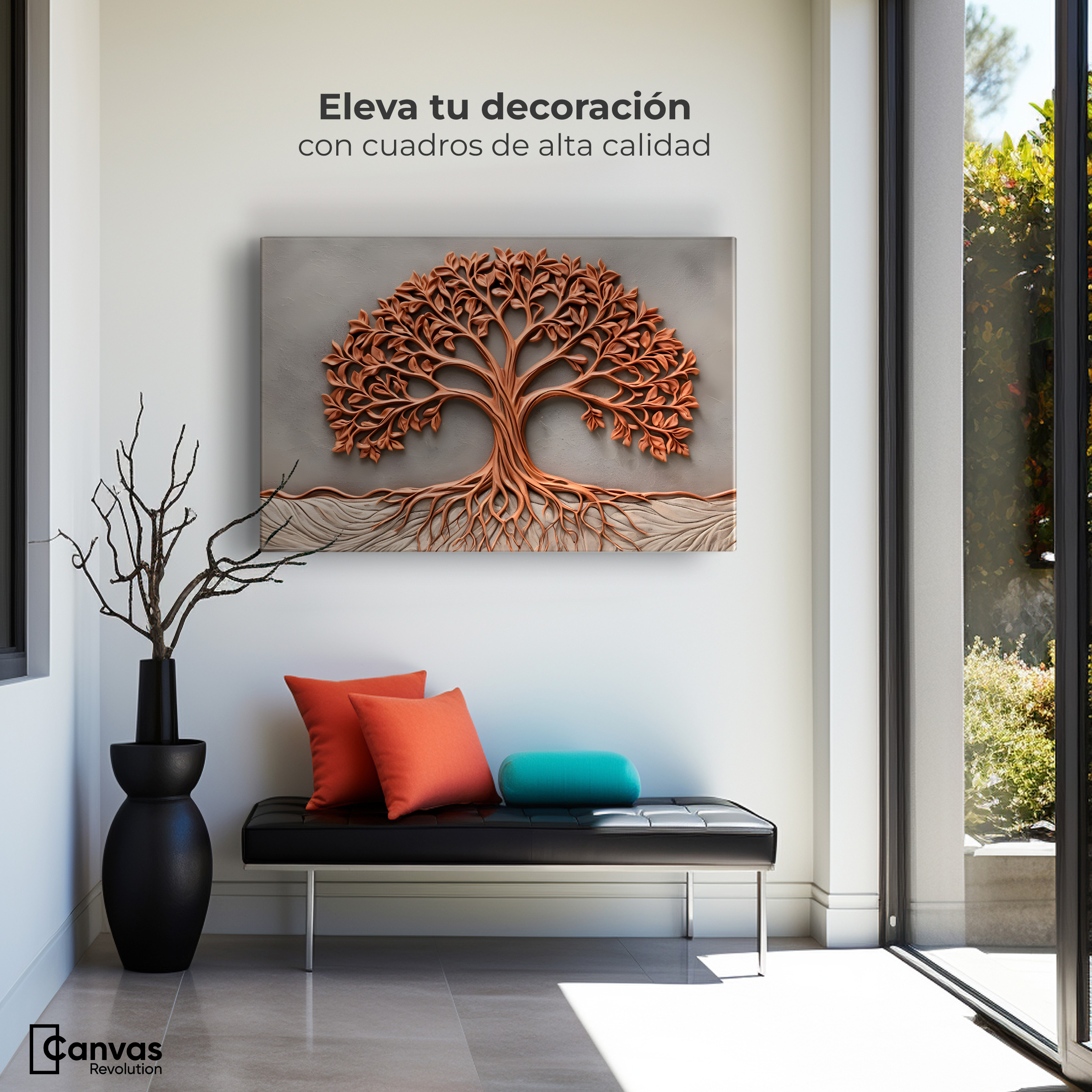 Foto 4 pulgar | Cuadro Árbol De La Vida Canvas Árbol Vida Sabia 90x60