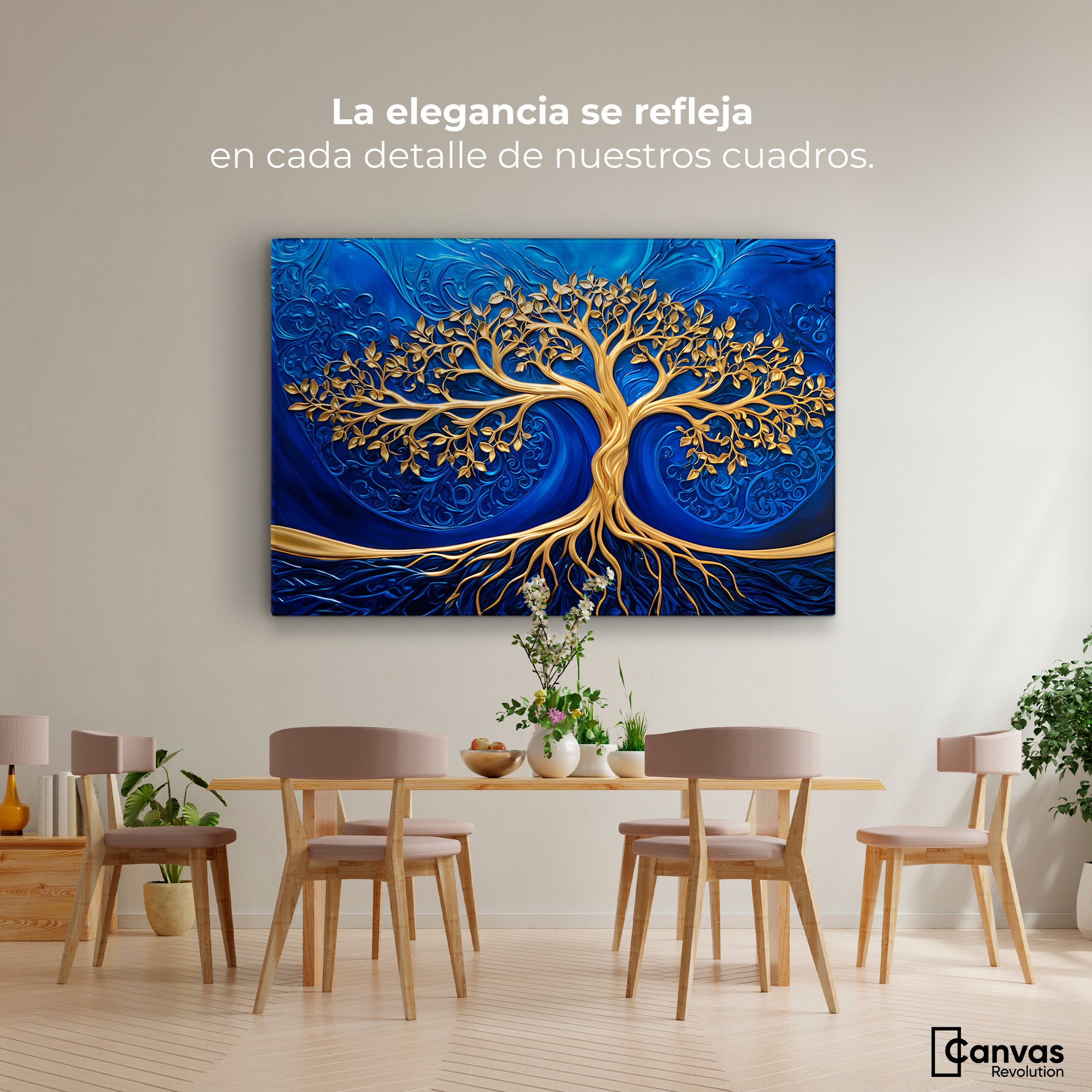 Foto 3 pulgar | Cuadro Árbol De La Vida Canvas Árbol Vida Camino 90x60