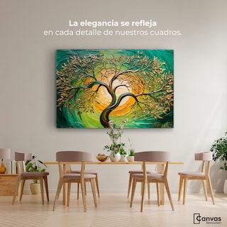 Foto 2 | Cuadro Árbol De La Vida Canvas Arbol Vida Alma Sol 90x60