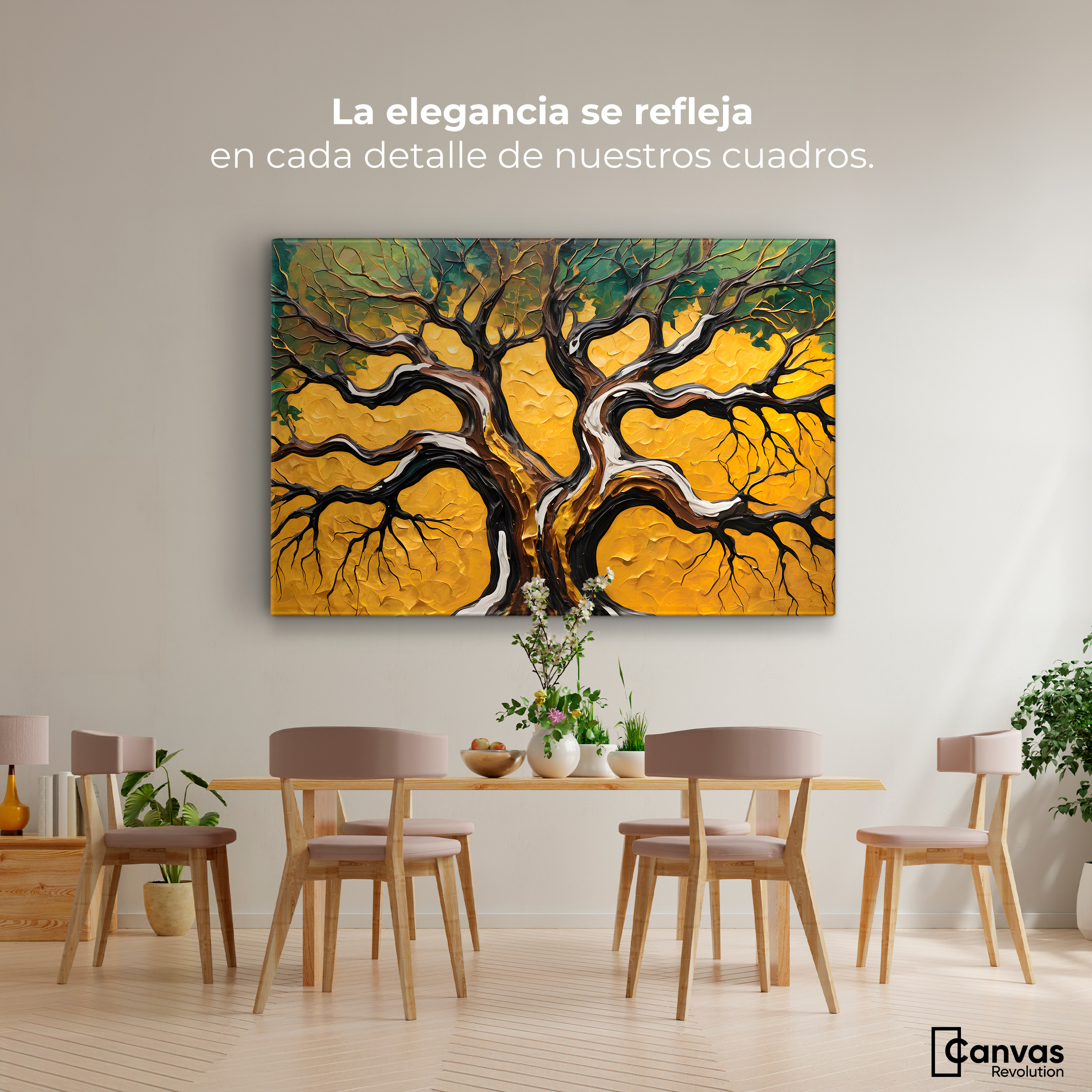 Foto 3 pulgar | Cuadro Árbol De La Vida Canvas Árbol Vida Plenitud 90x60