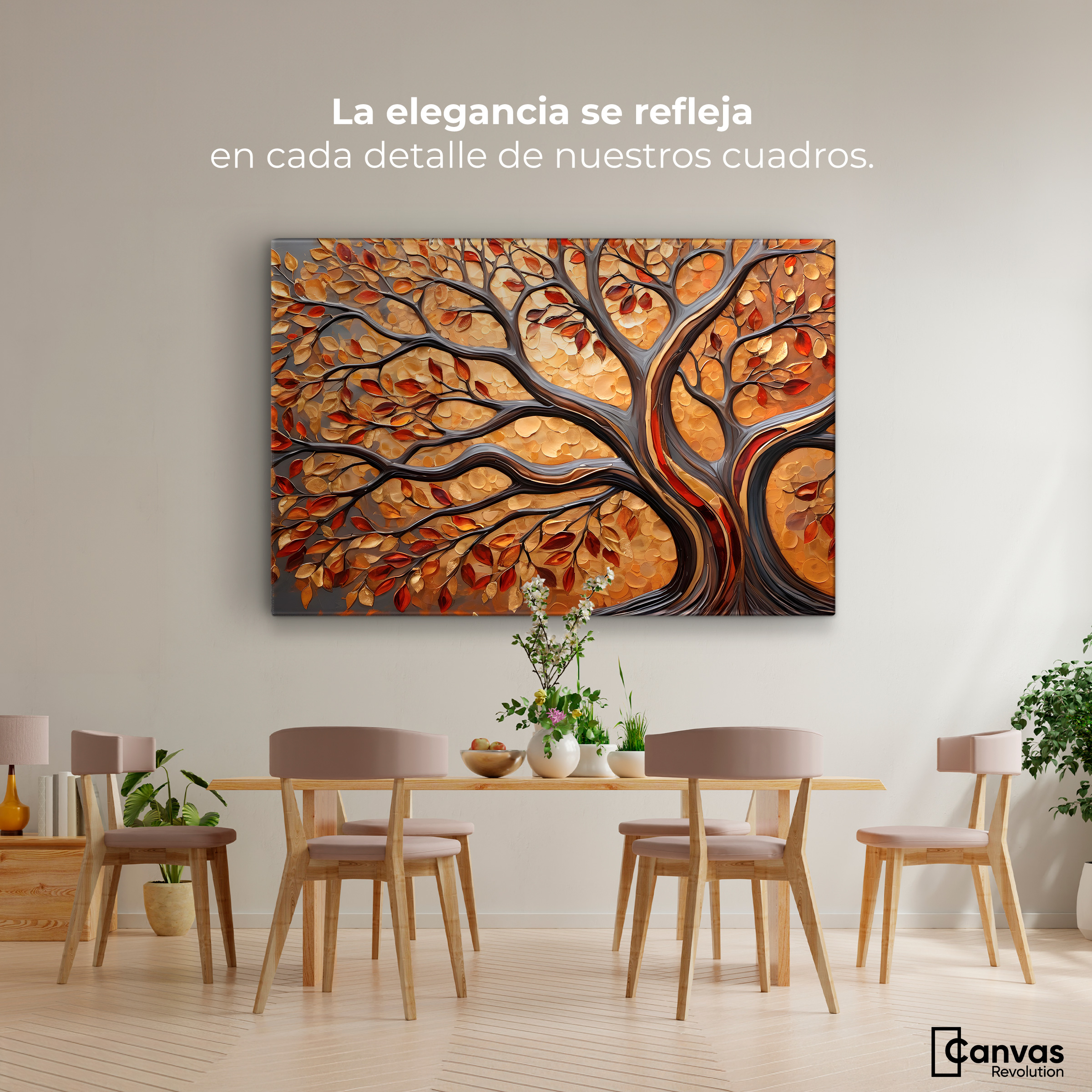 Foto 3 pulgar | Cuadro Árbol De La Vida Canvas Árbol Vida Elixir 90x60