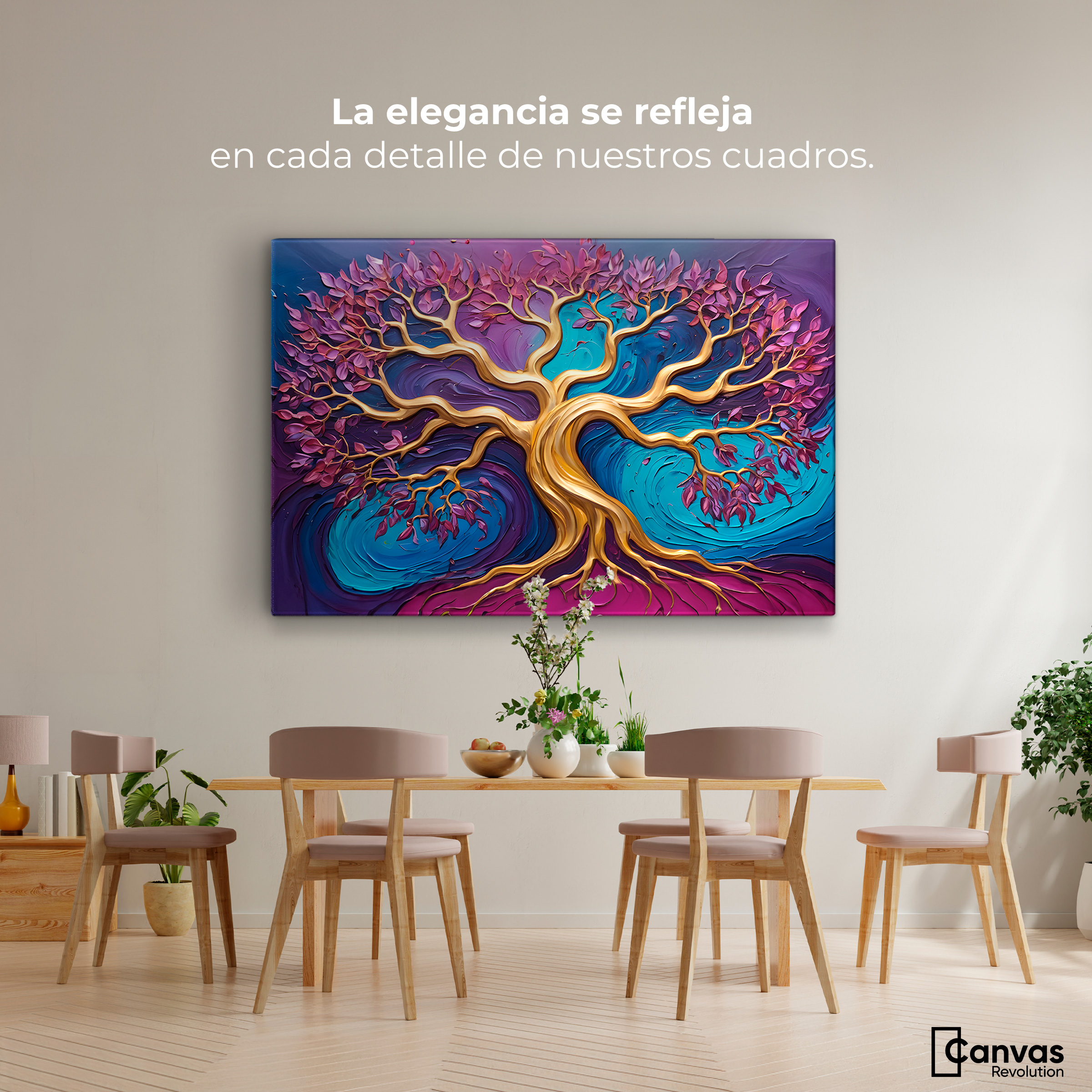 Foto 2 | Cuadro Árbol De La Vida Canvas Árbol Vida Infinito 90x60