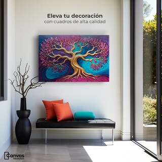 Foto 3 | Cuadro Árbol De La Vida Canvas Árbol Vida Infinito 90x60