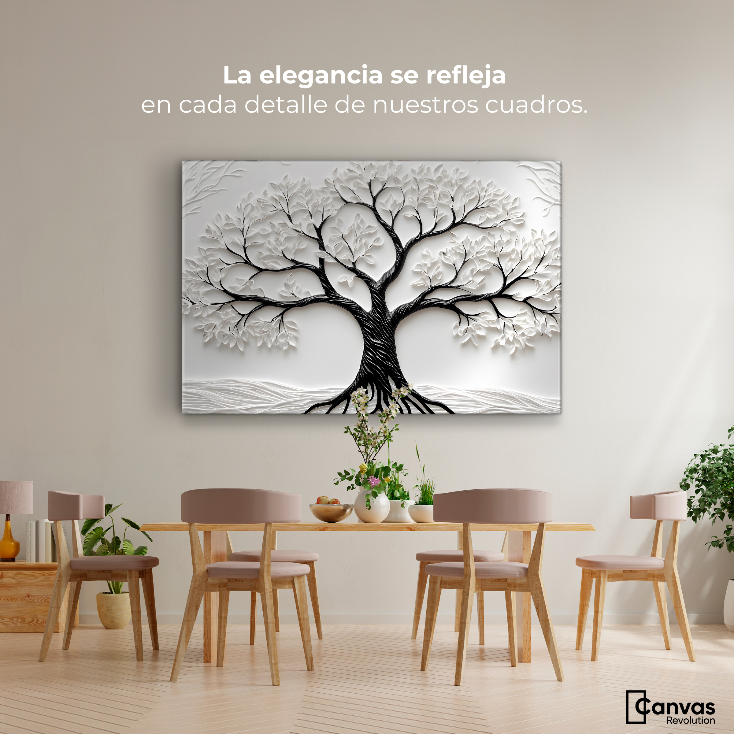 Foto 3 pulgar | Cuadro Árbol De La Vida Canvas Árbol Vida Crear 90x60