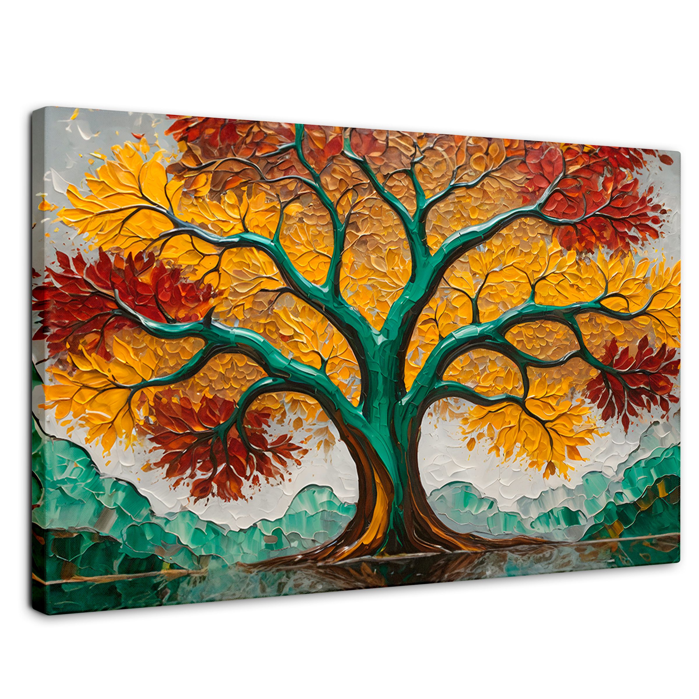 Foto 2 pulgar | Cuadro Árbol De La Vida Canvas Árbol Vida Amanecer 90x60