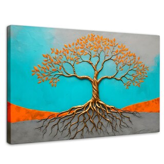 Foto 1 | Cuadro Árbol De La Vida Canvas Árbol Vida Cianita 90x60