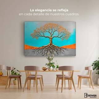 Foto 2 | Cuadro Árbol De La Vida Canvas Árbol Vida Cianita 90x60