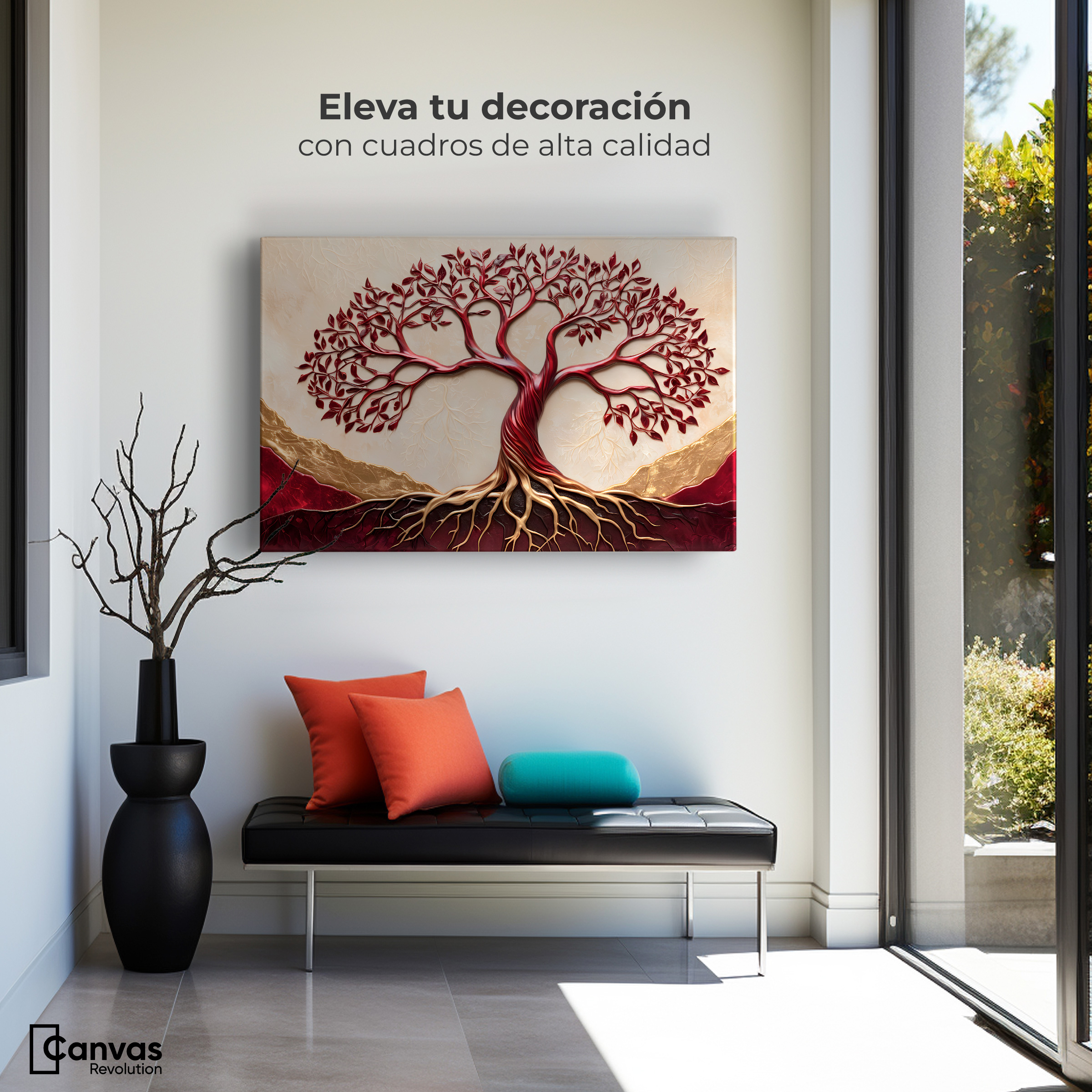 Foto 4 pulgar | Cuadro Árbol De La Vida Canvas Árbol Vida Esencia 90x60