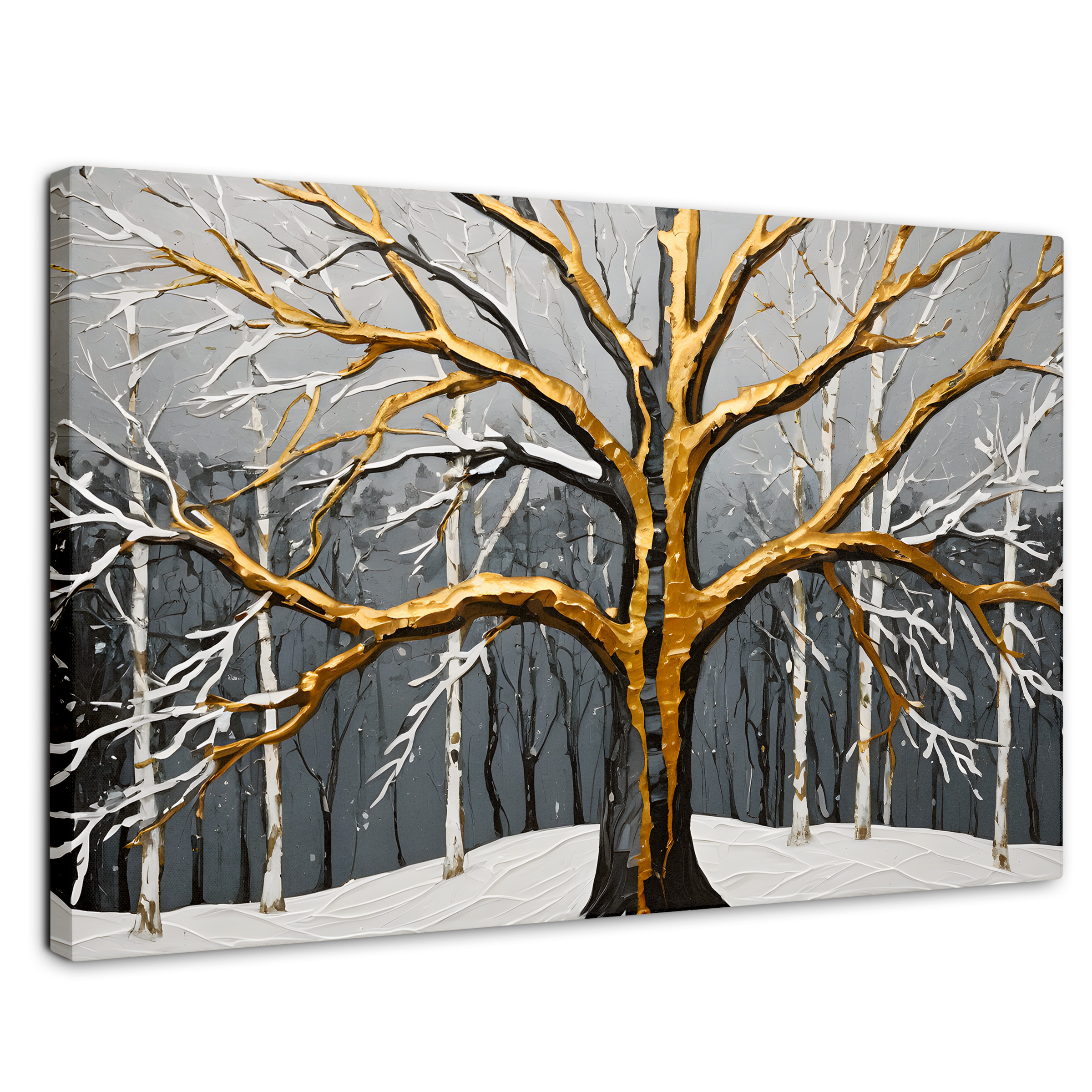 Foto 2 pulgar | Cuadro Árbol De La Vida Canvas Árbol Vida Invierno 90x60