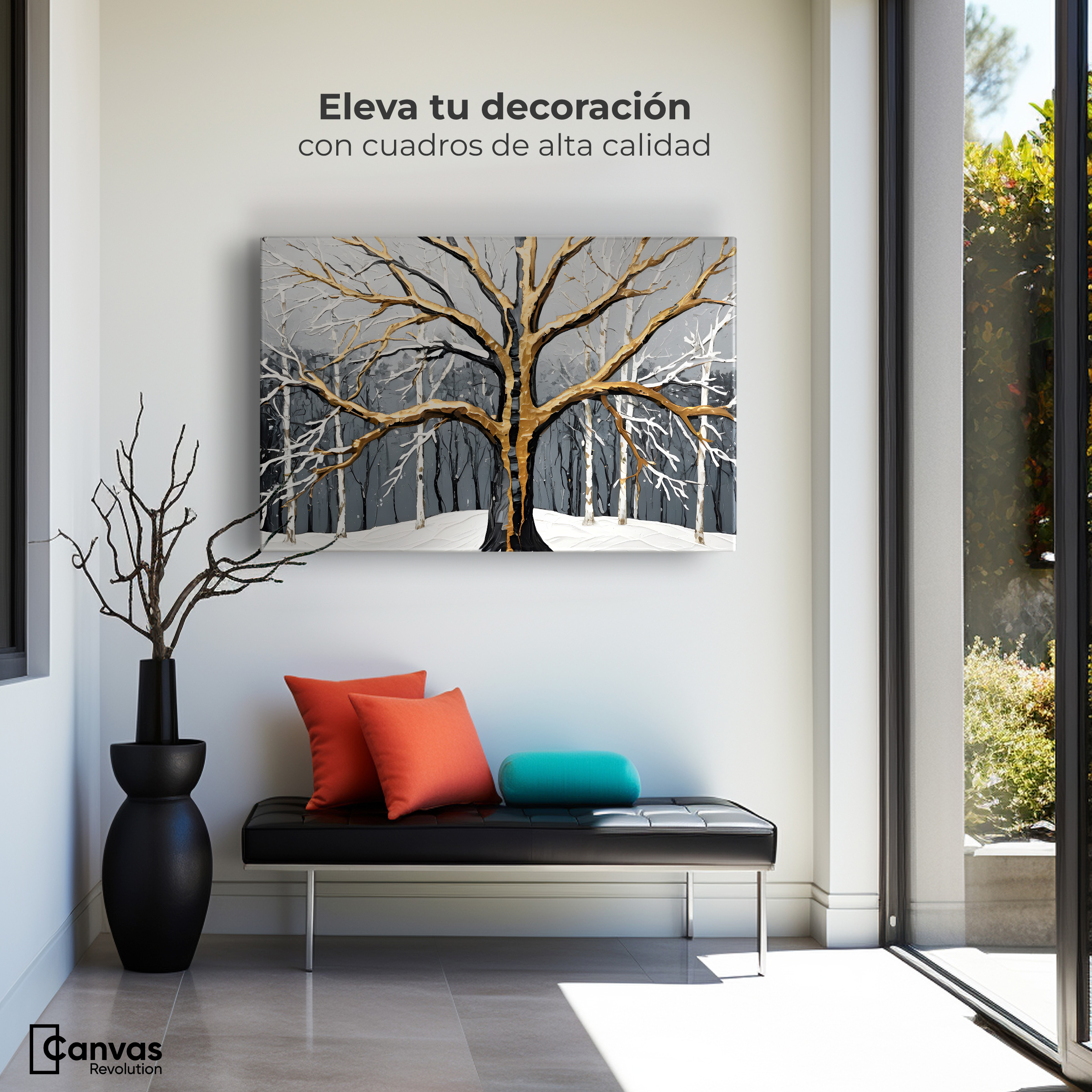 Foto 3 | Cuadro Árbol De La Vida Canvas Árbol Vida Invierno 90x60