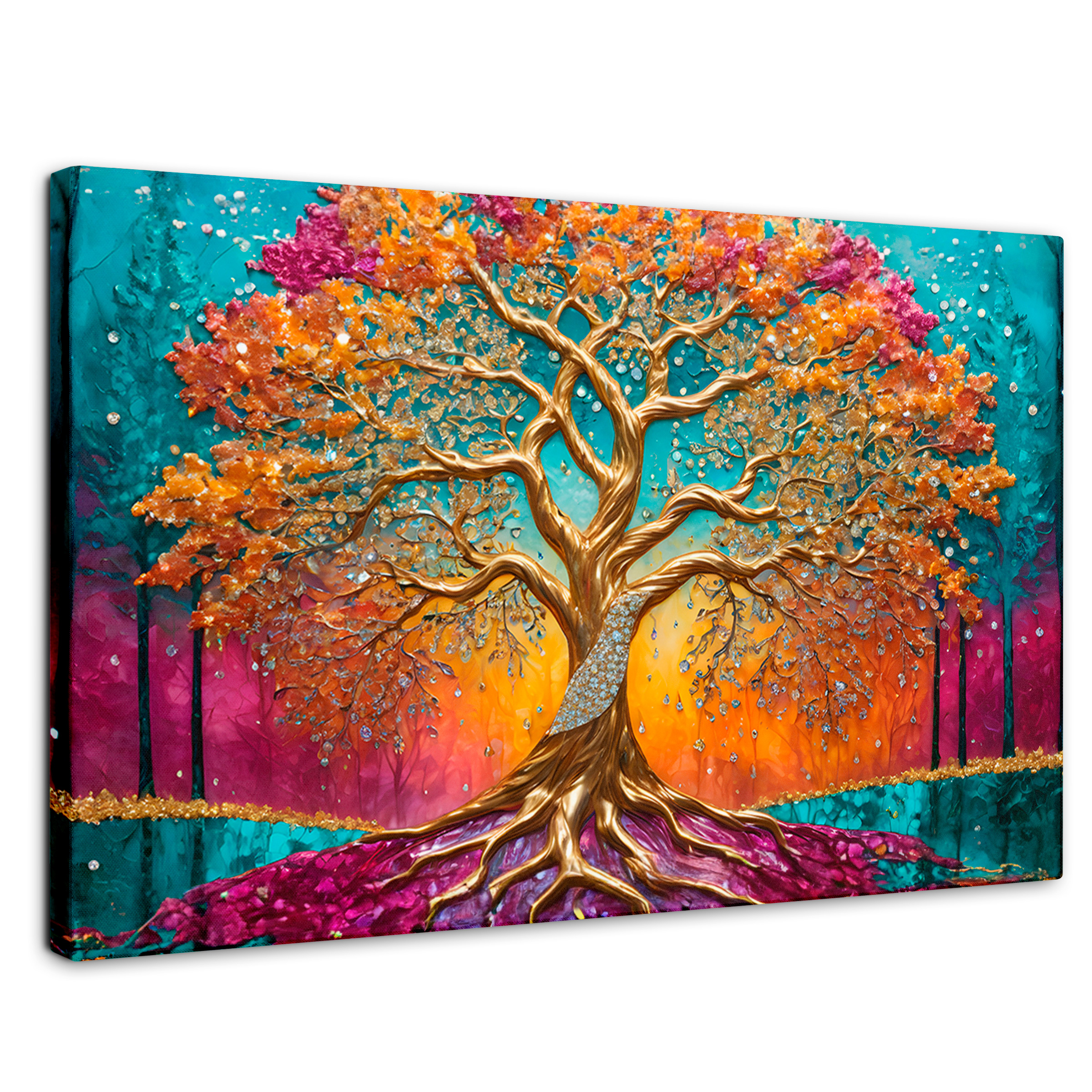 Foto 2 pulgar | Cuadro Árbol De La Vida Canvas Árbol Vida Alba 90x60