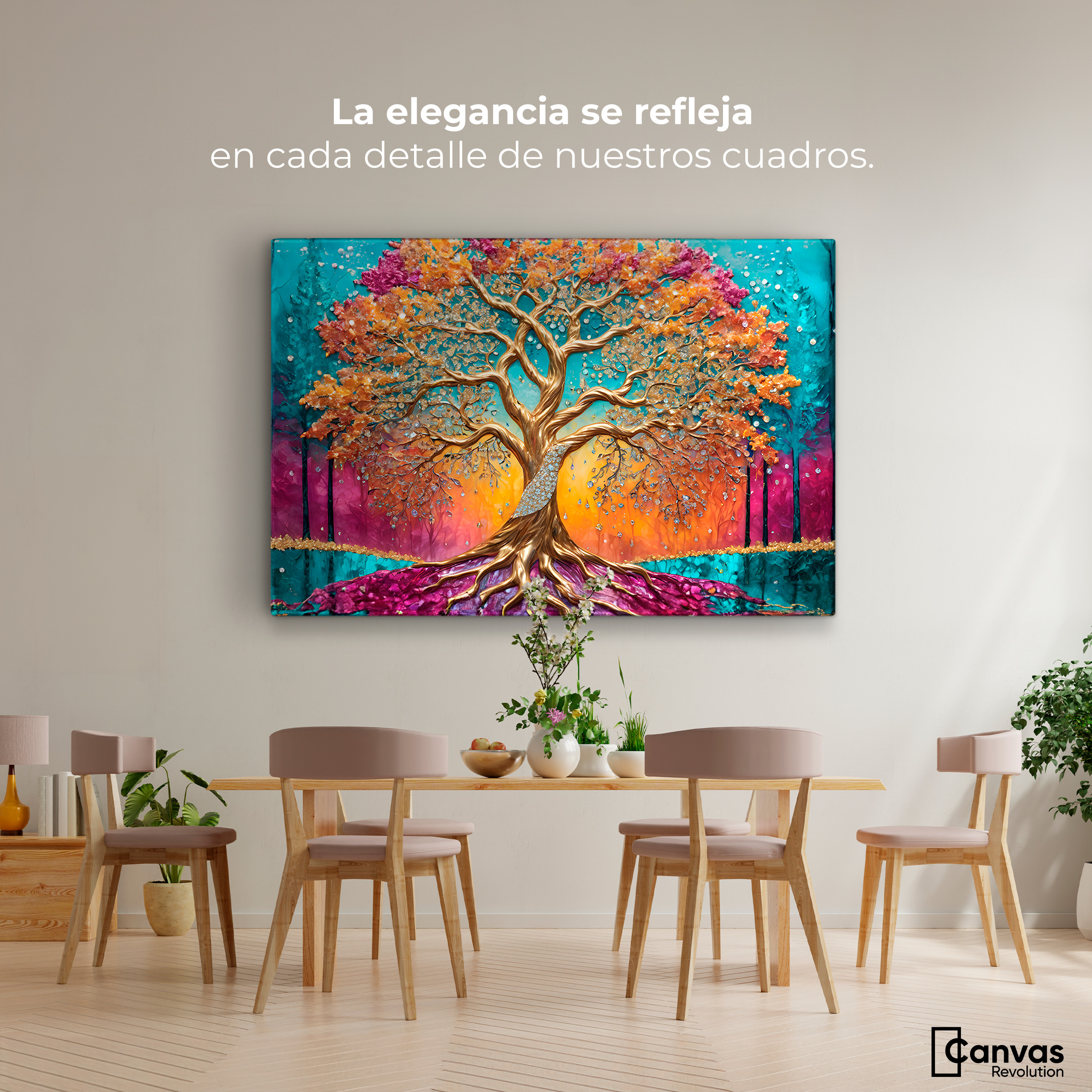 Foto 2 | Cuadro Árbol De La Vida Canvas Árbol Vida Alba 90x60