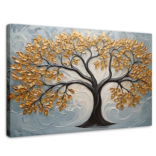 Foto 1 | Cuadro Árbol De La Vida Canvas Árbol Vida Sombras 90x60