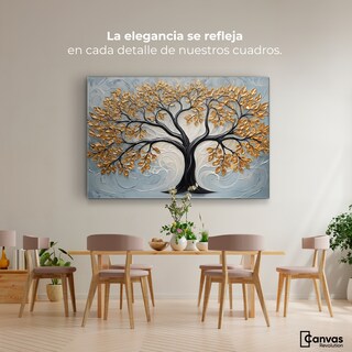 Foto 2 | Cuadro Árbol De La Vida Canvas Árbol Vida Sombras 90x60