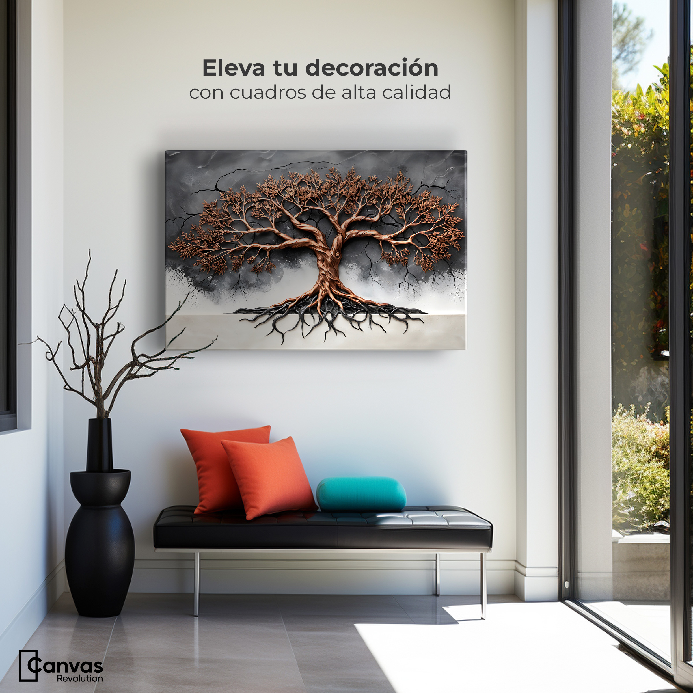 Foto 3 | Cuadro Árbol De La Vida Canvas Árbol Vida Silencio 90x60