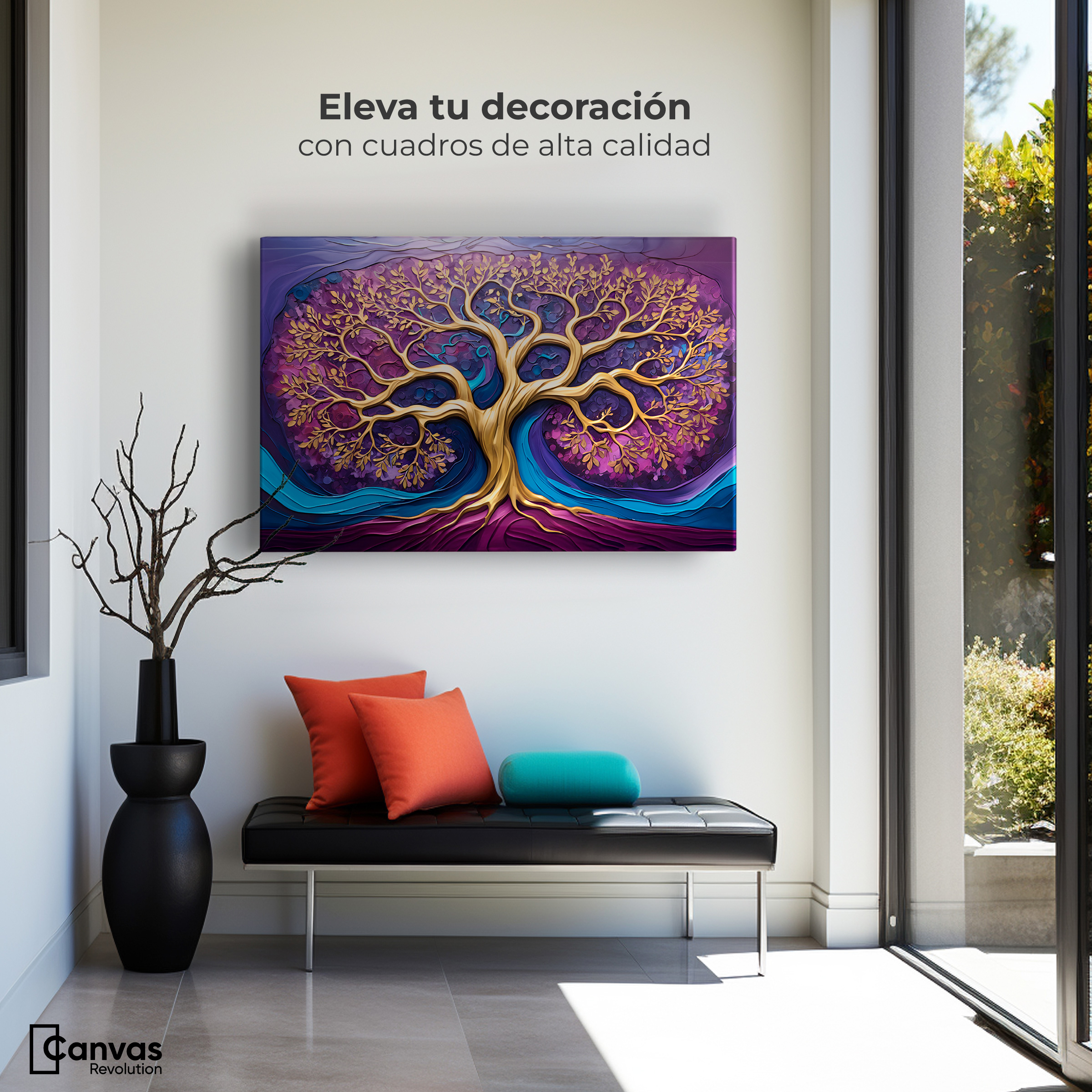 Foto 4 pulgar | Cuadro Árbol De La Vida Canvas Árbol Vida Renacer 90x60