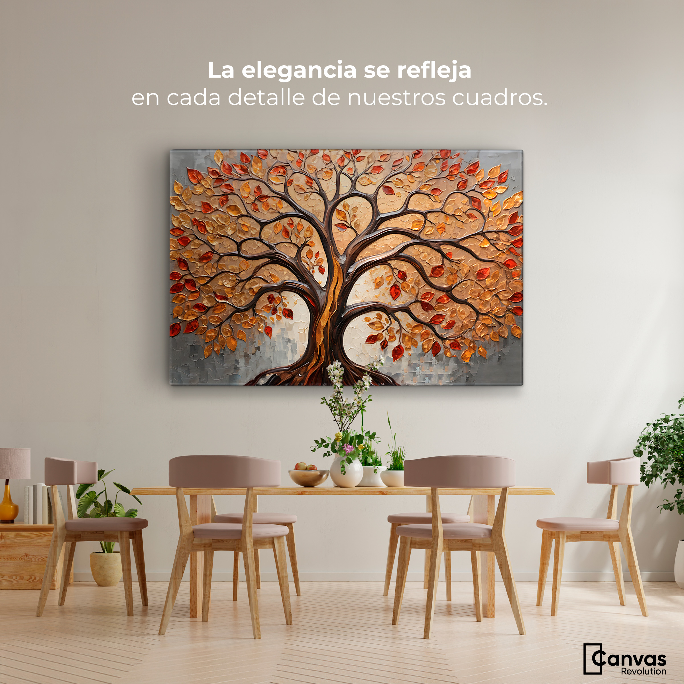 Foto 3 pulgar | Cuadro Árbol De La Vida Canvas Árbol Vida Sueños 90x60