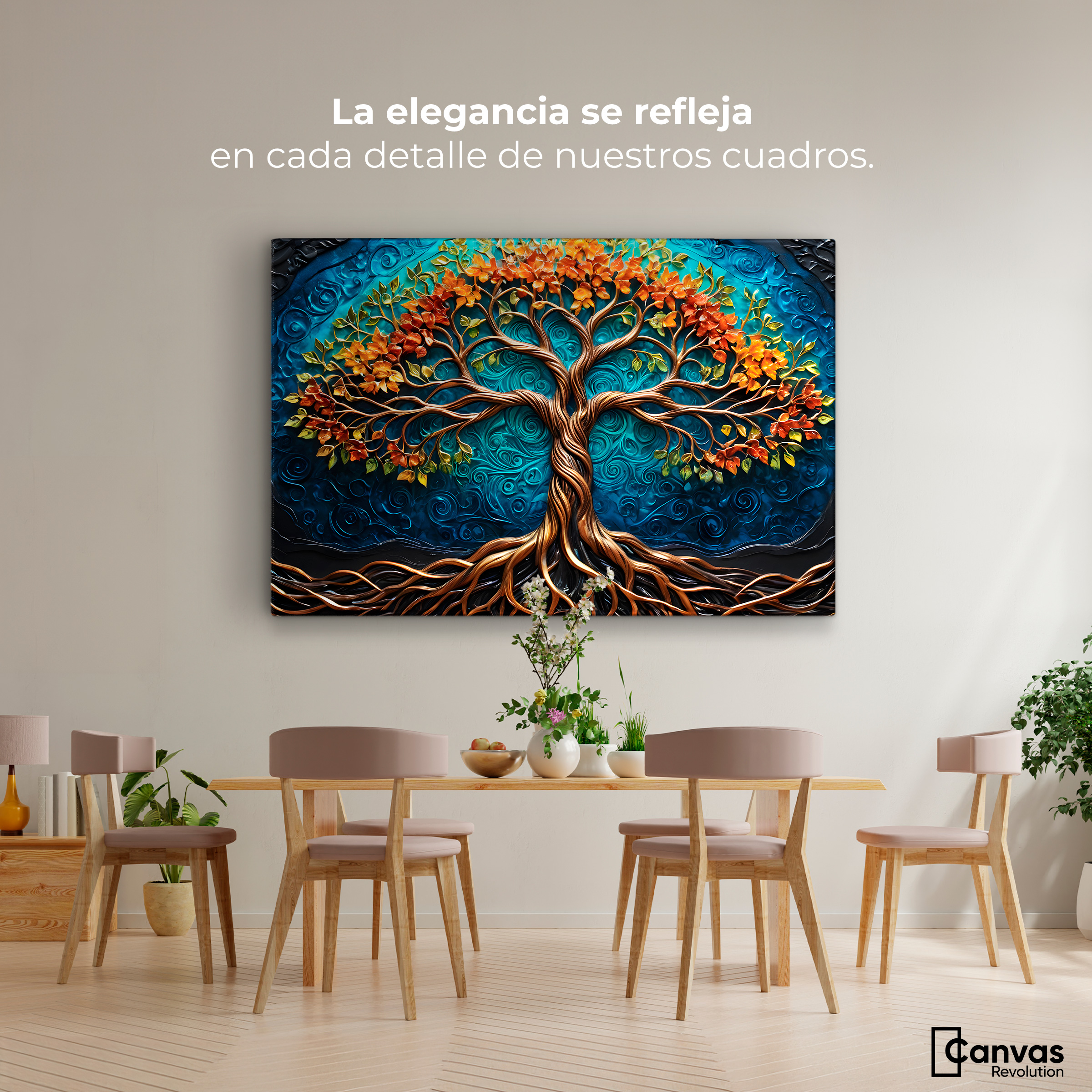 Foto 2 | Cuadro Árbol De La Vida Canvas Árbol Vida Sereno 90x60