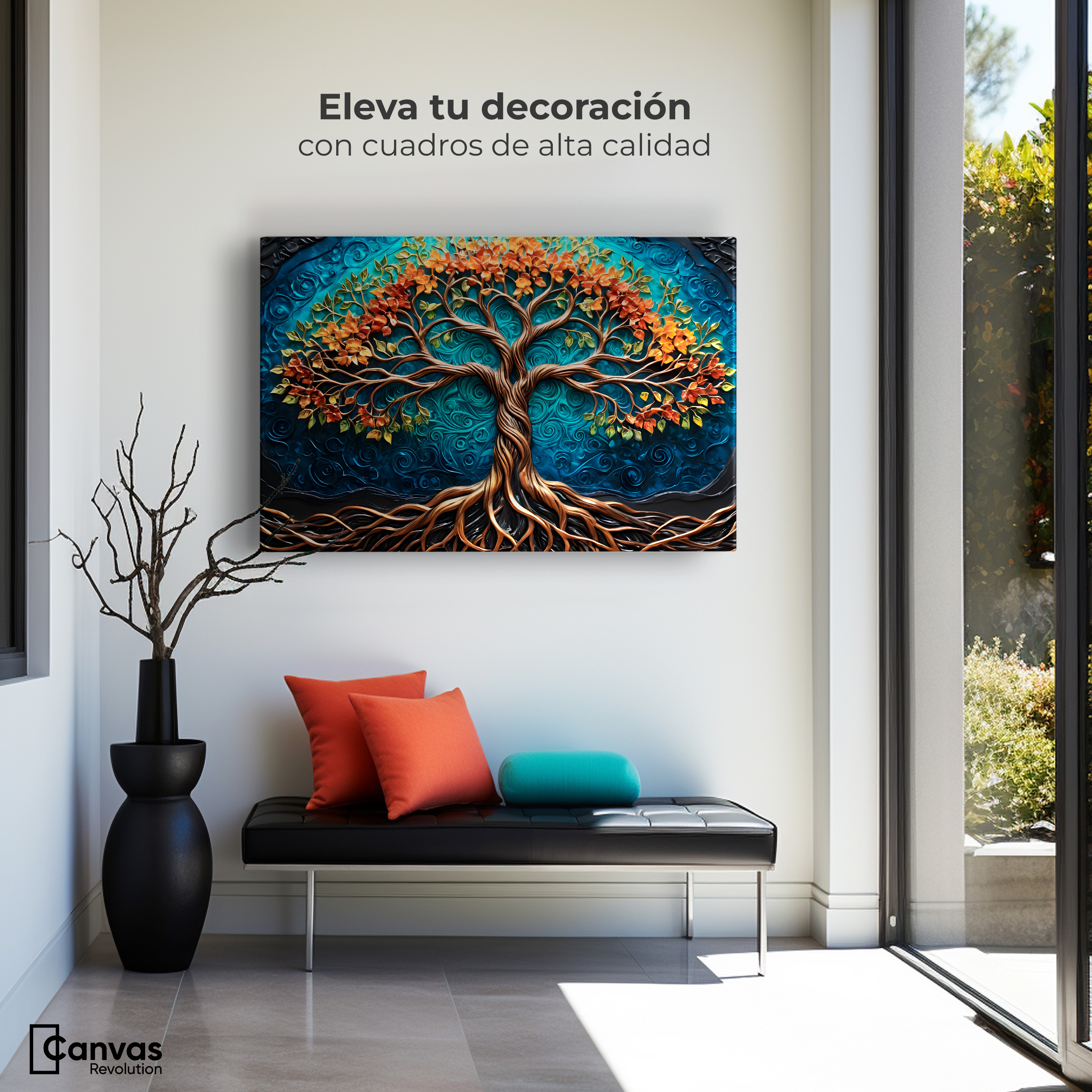 Foto 3 | Cuadro Árbol De La Vida Canvas Árbol Vida Sereno 90x60