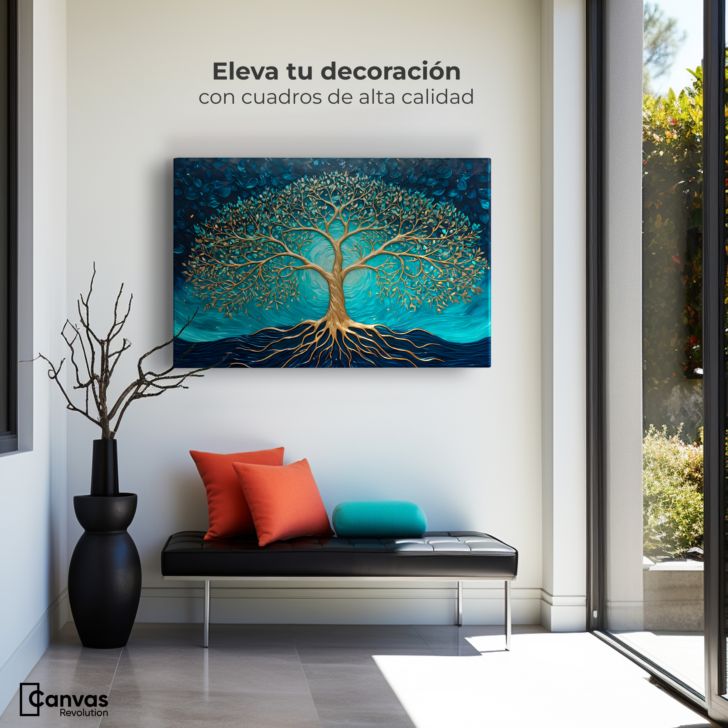 Foto 4 pulgar | Cuadro Árbol De La Vida Canvas Árbol Vida Armonía 90x60