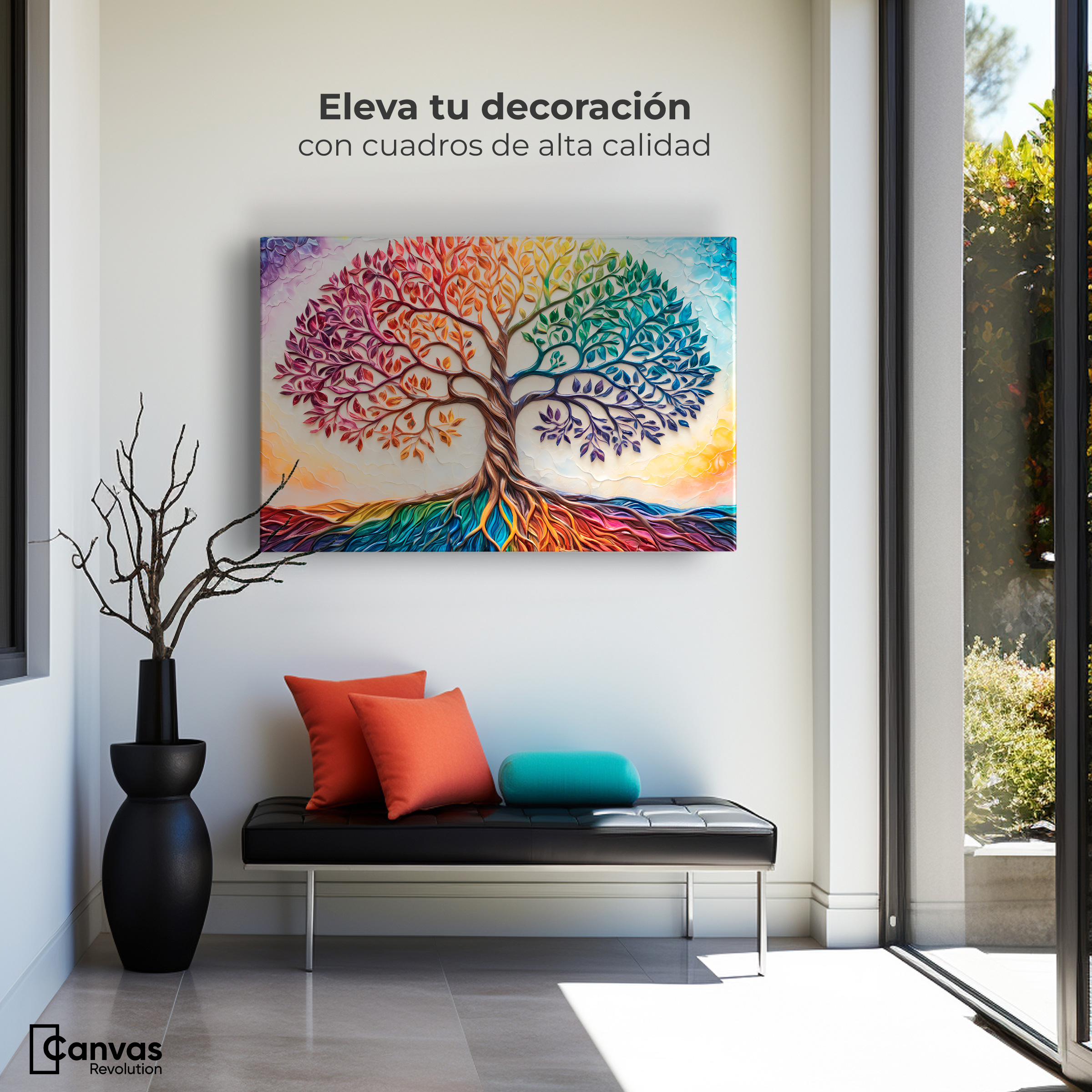 Foto 4 pulgar | Cuadro Árbol De La Vida Canvas Árbol Vida Milenio 90x60