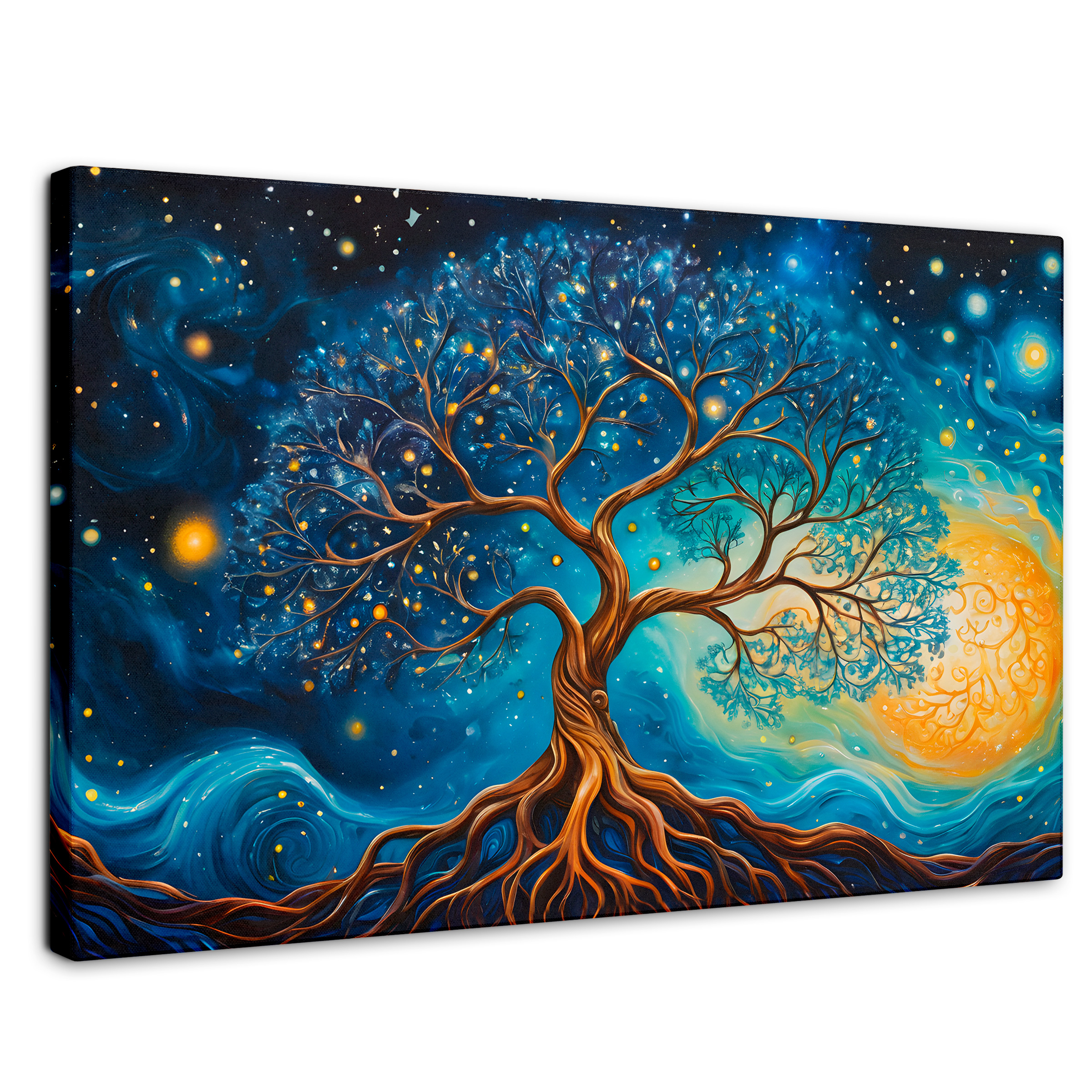 Foto 2 pulgar | Cuadro Árbol De La Vida Canvas Árbol Vida Universo 90x60