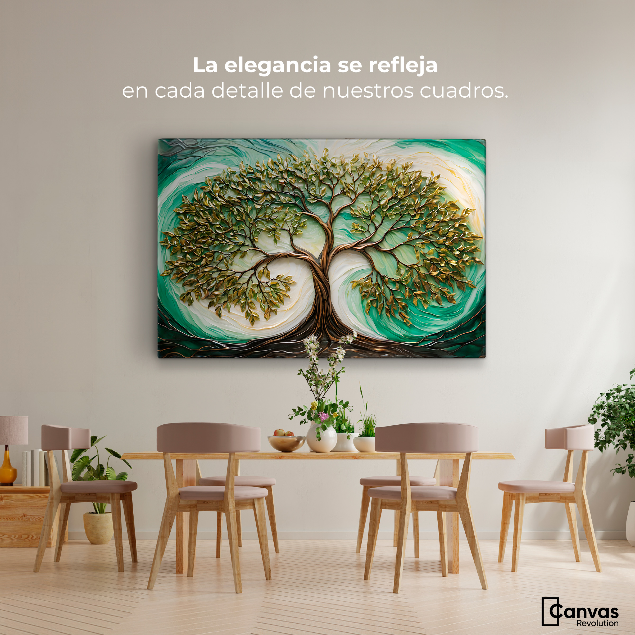 Foto 2 | Cuadro Árbol De La Vida Canvas Árbol Vida Sendero 90x60