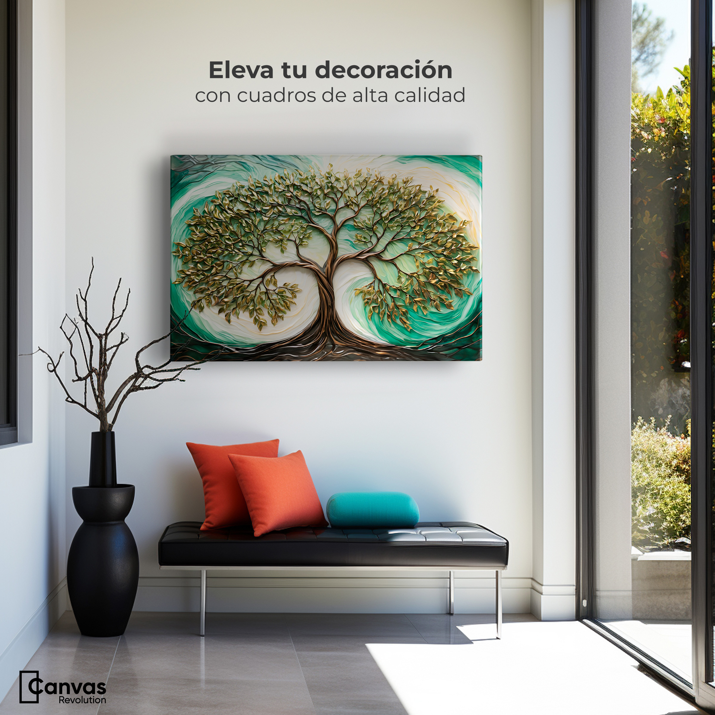 Foto 3 | Cuadro Árbol De La Vida Canvas Árbol Vida Sendero 90x60