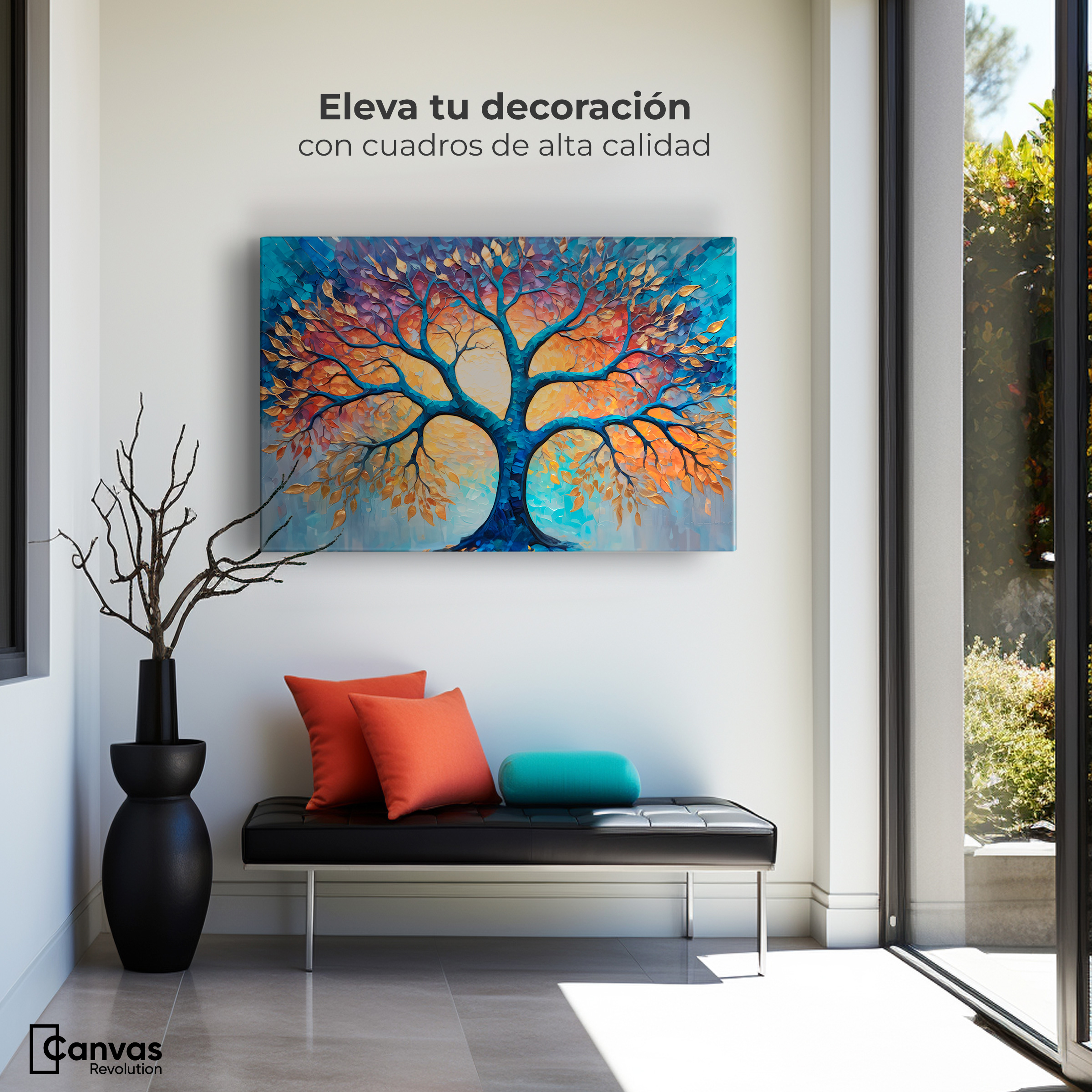 Foto 4 pulgar | Cuadro Árbol De La Vida Canvas Árbol Vida Danza 90x60