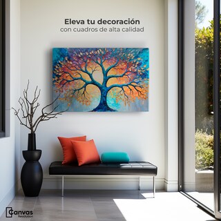 Foto 3 | Cuadro Árbol De La Vida Canvas Árbol Vida Danza 90x60
