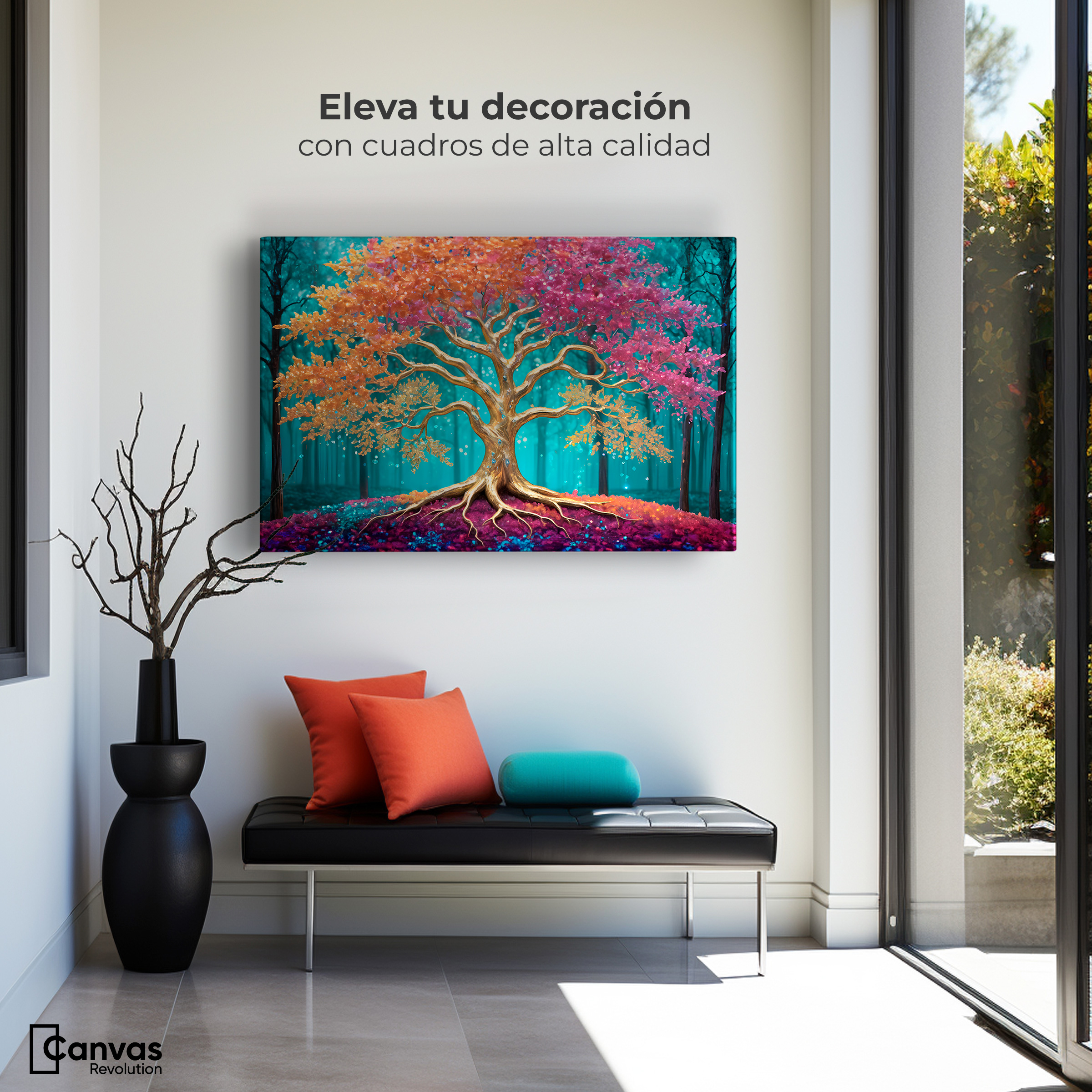 Foto 4 pulgar | Cuadro Árbol De La Vida Canvas Árbol Vida Radiante 90x60