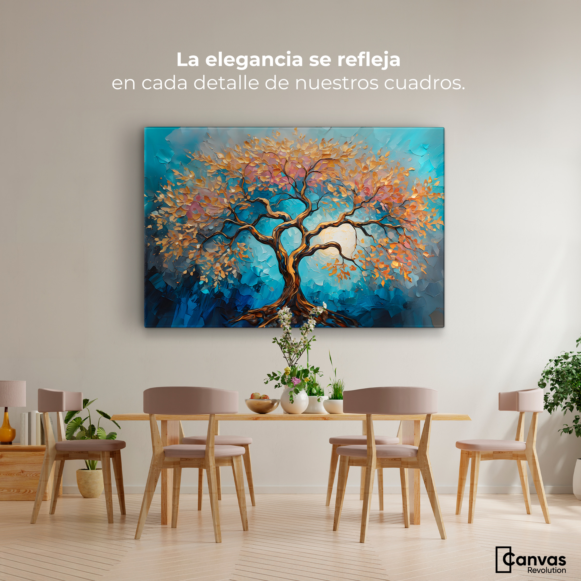 Foto 3 pulgar | Cuadro Árbol De La Vida Canvas Árbol Vida Fusión 90x60