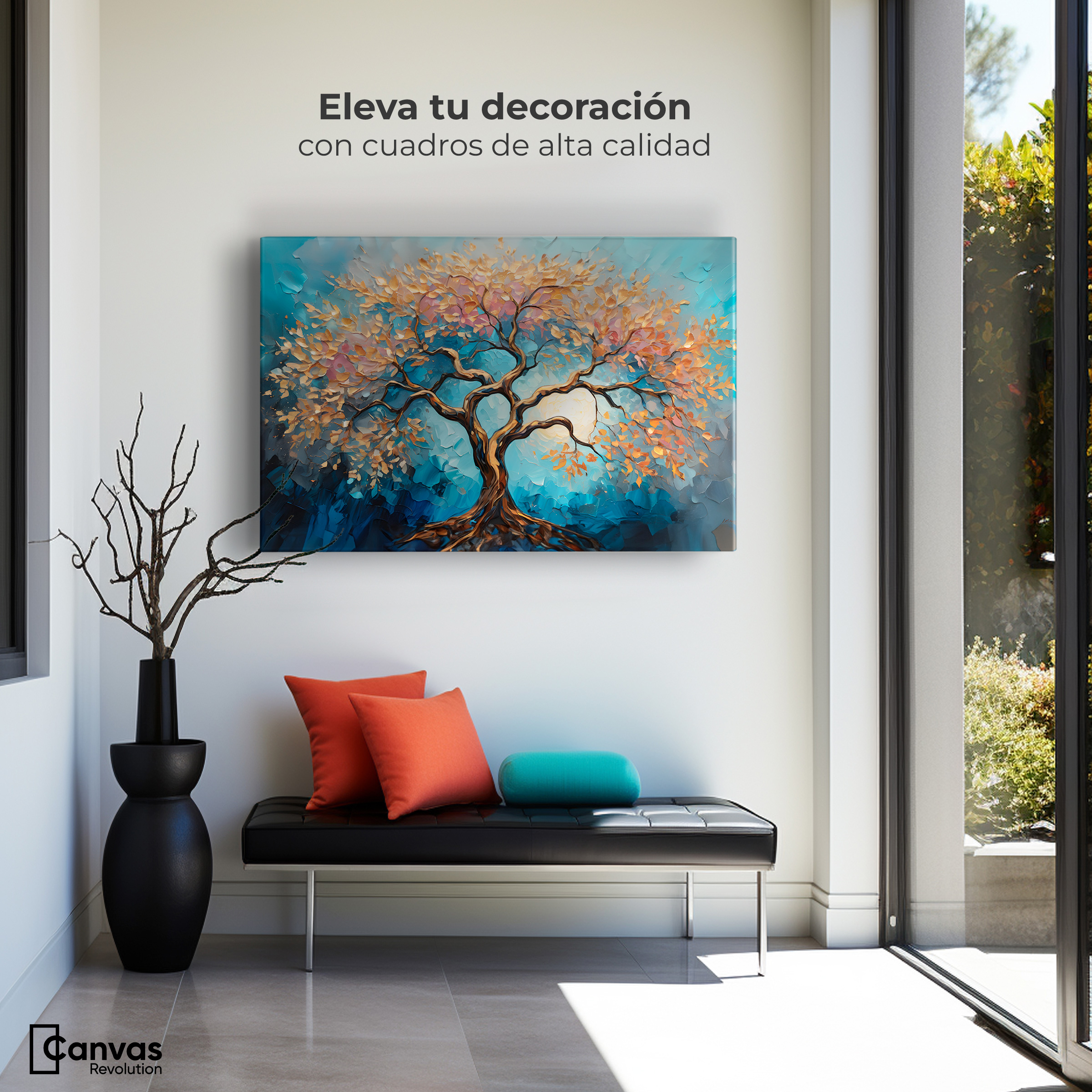 Foto 4 pulgar | Cuadro Árbol De La Vida Canvas Árbol Vida Fusión 90x60