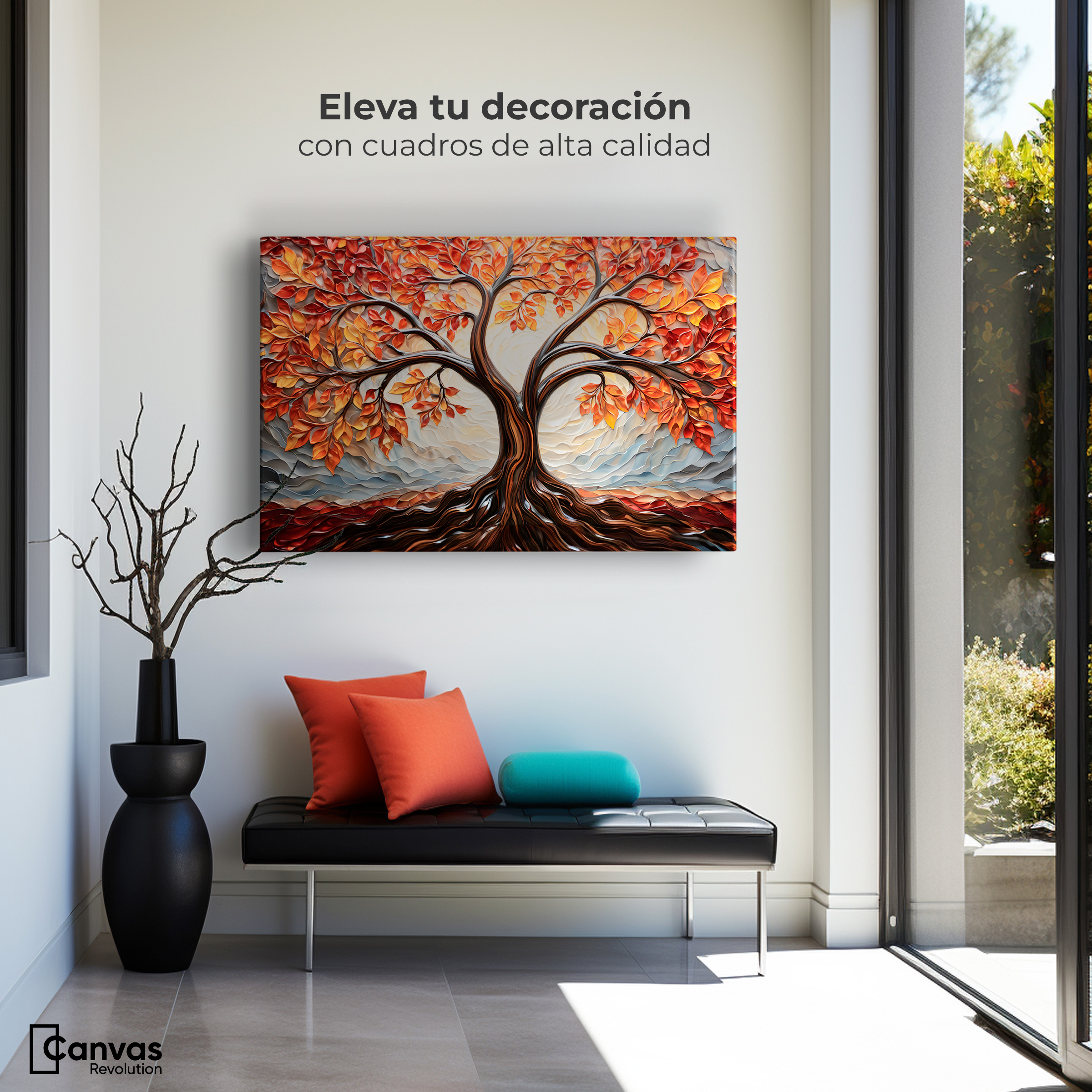 Foto 3 | Cuadro Árbol De La Vida Canvas Árbol Vida Viento 90x60