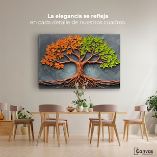 Foto 2 | Cuadro Árbol De La Vida Canvas Árbol Vida Florecer 90x60