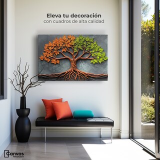 Foto 3 | Cuadro Árbol De La Vida Canvas Árbol Vida Florecer 90x60
