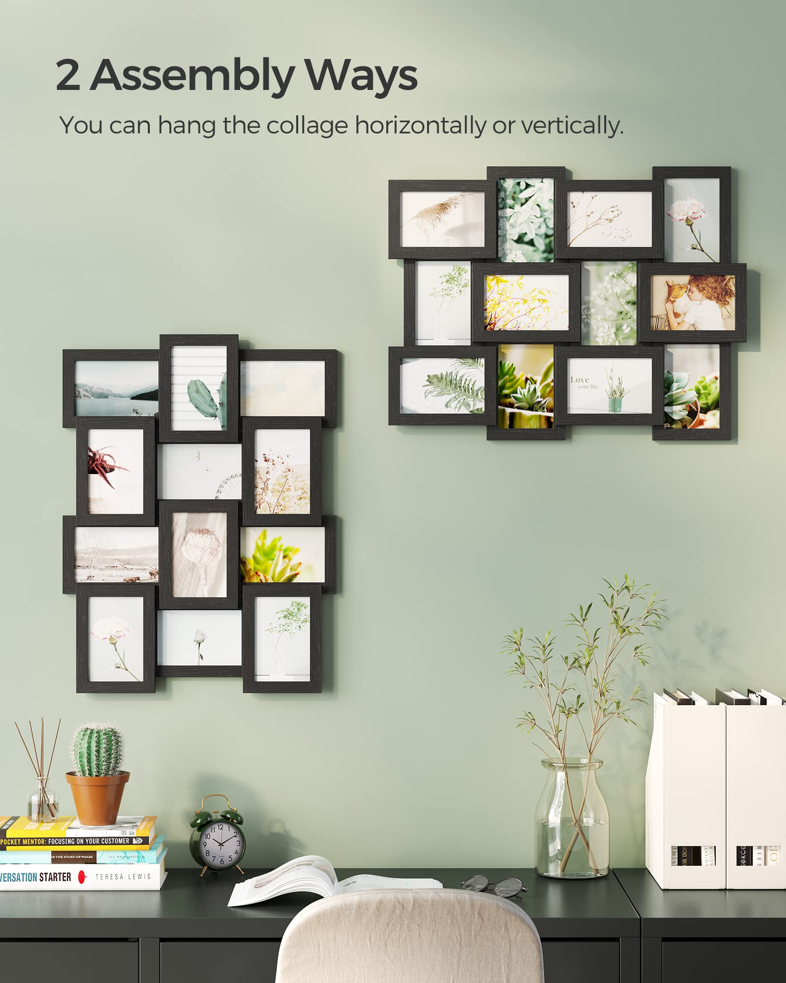 Foto 4 | Juego De 12 Marcos De Collage Songmics Para Pared, 4 X 6 Pulgadas - Venta Internacional.