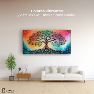 Foto 2 | Cuadro Árbol De La Vida Canvas Árbol Vida Astral 120x60