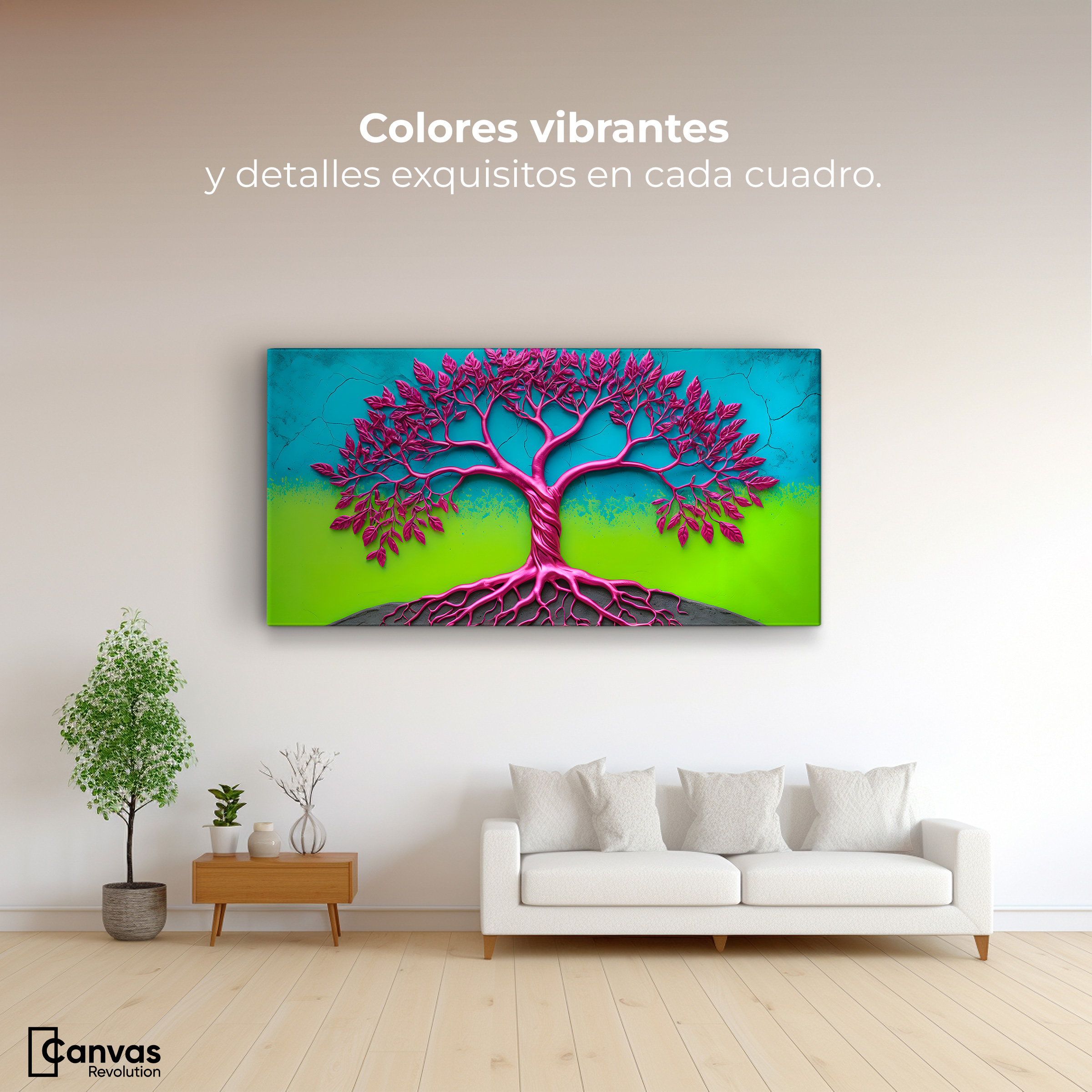 Foto 3 pulgar | Cuadro Árbol De La Vida Canvas Árbol Vida Místico 120x60