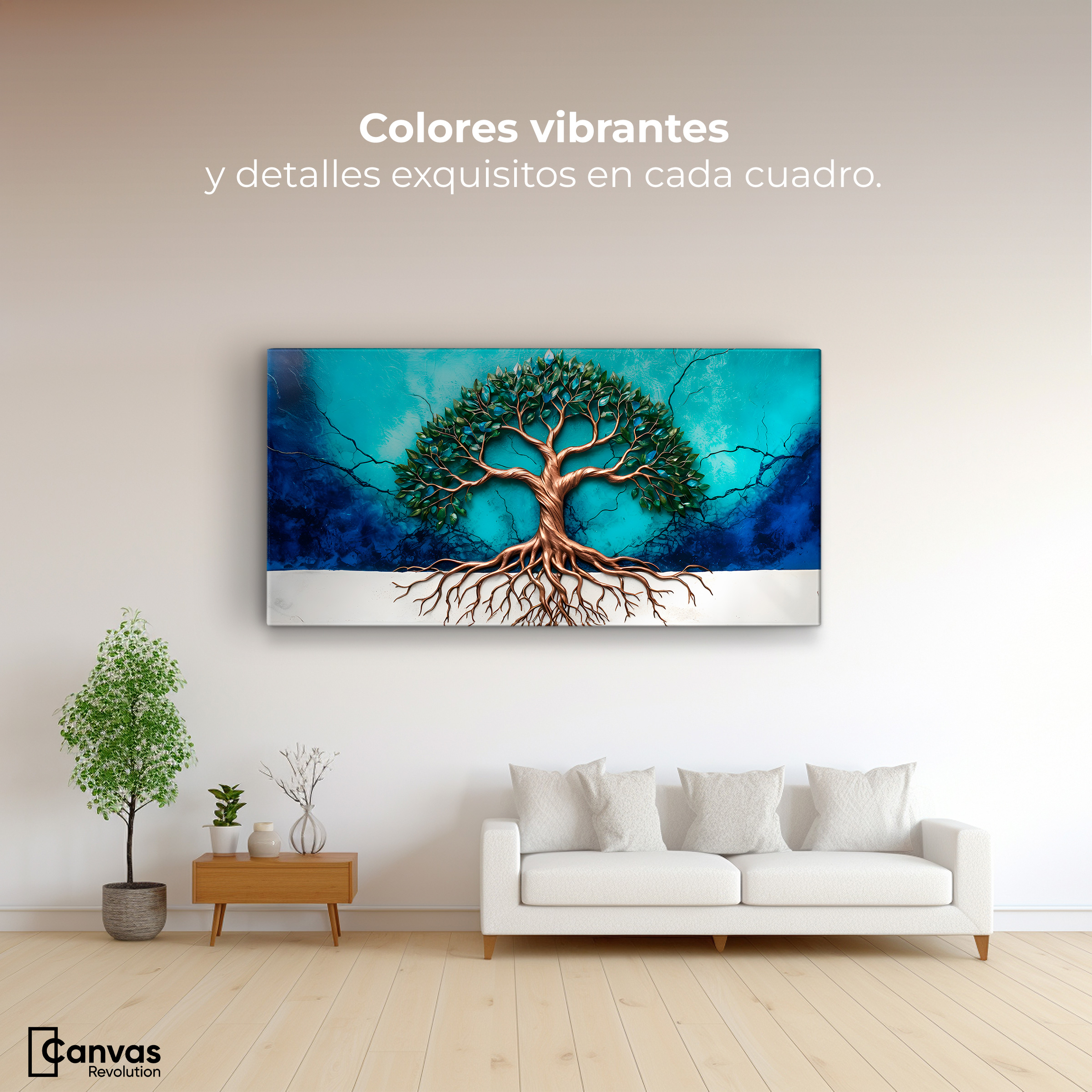 Foto 2 | Cuadro Árbol De La Vida Canvas Árbol Vida Energía 120x60