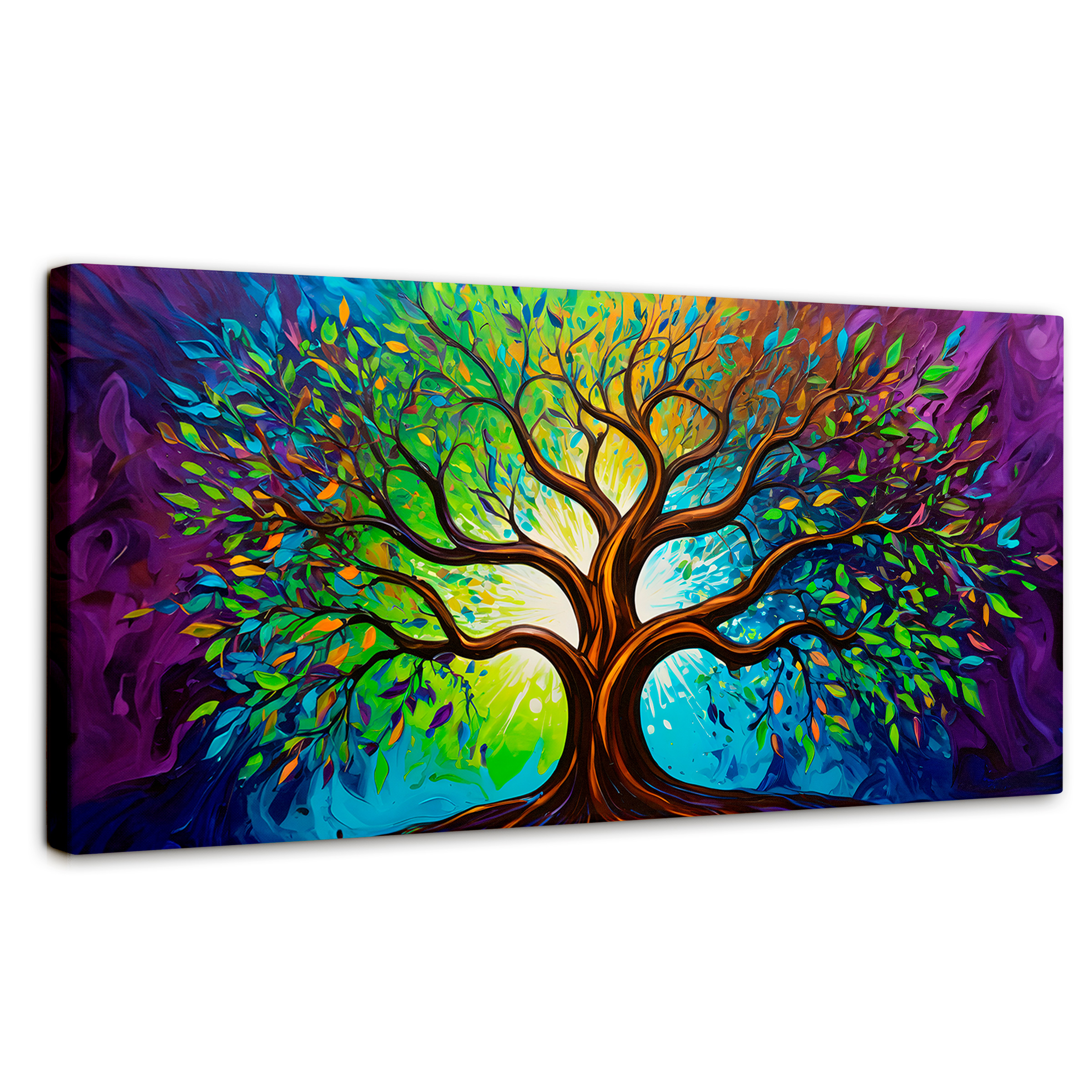 Foto 2 pulgar | Cuadro Árbol De La Vida Canvas Árbol Vida Ilumina 120x60