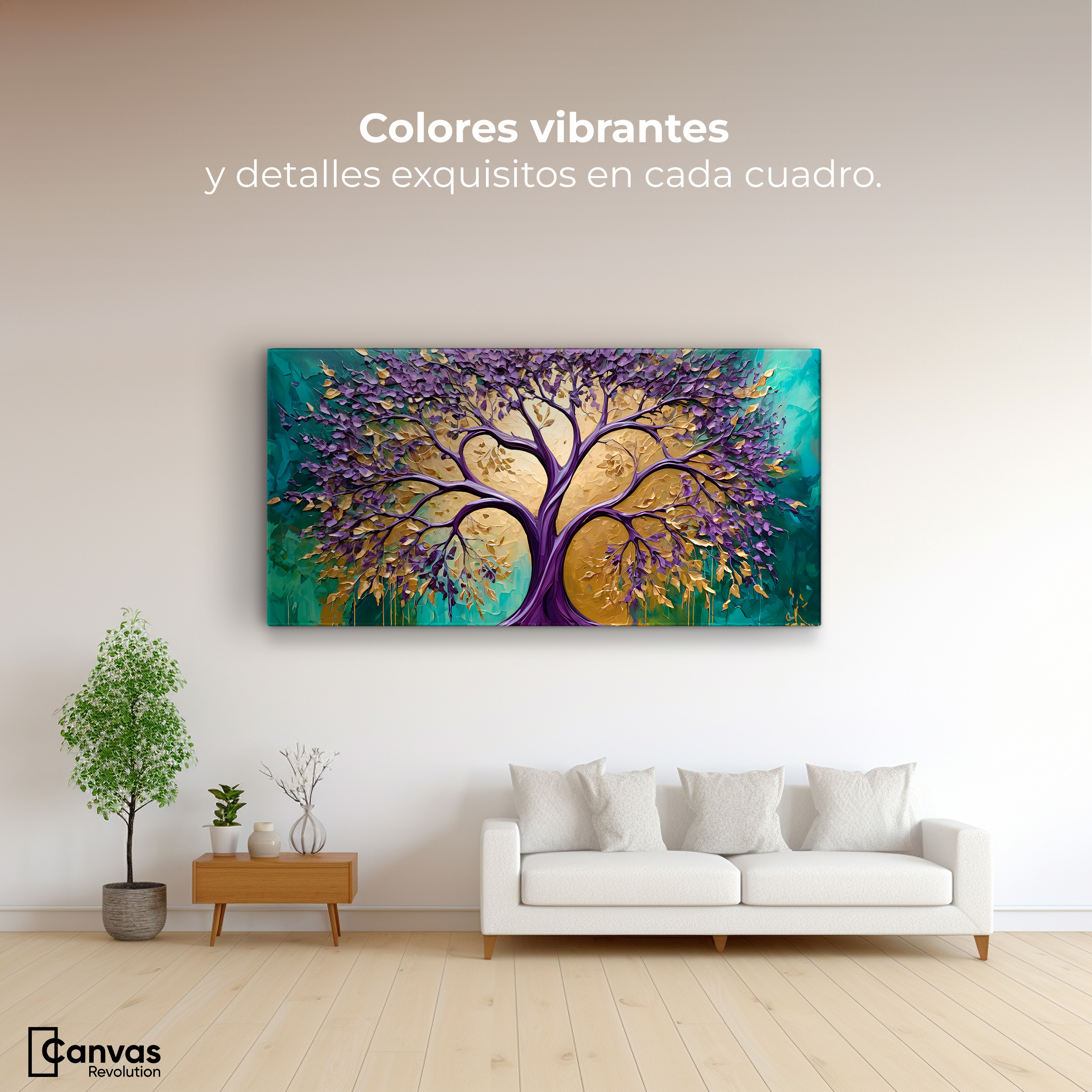 Foto 3 pulgar | Cuadro Árbol De La Vida Canvas Árbol Vida Recuerdo 120x60