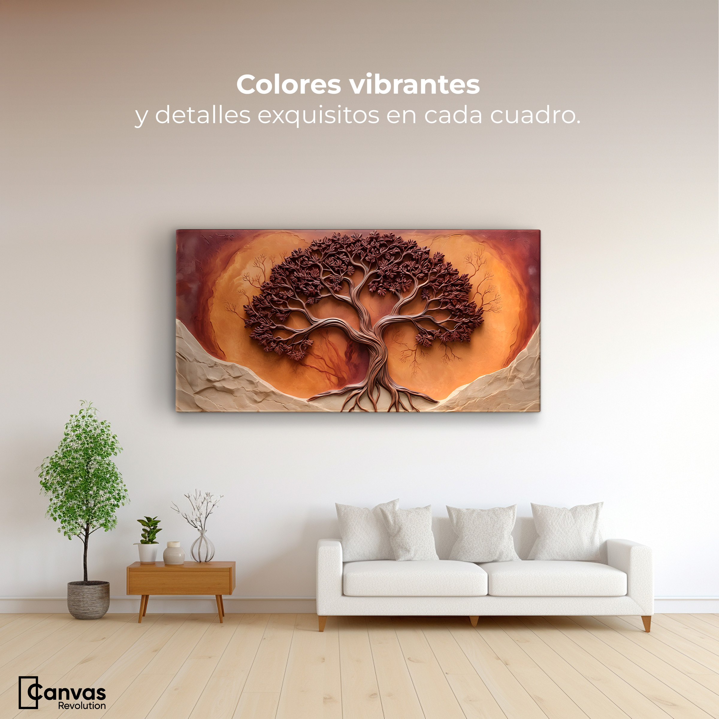 Foto 3 pulgar | Cuadro Árbol De La Vida Canvas Árbol Vida Pasión 120x60