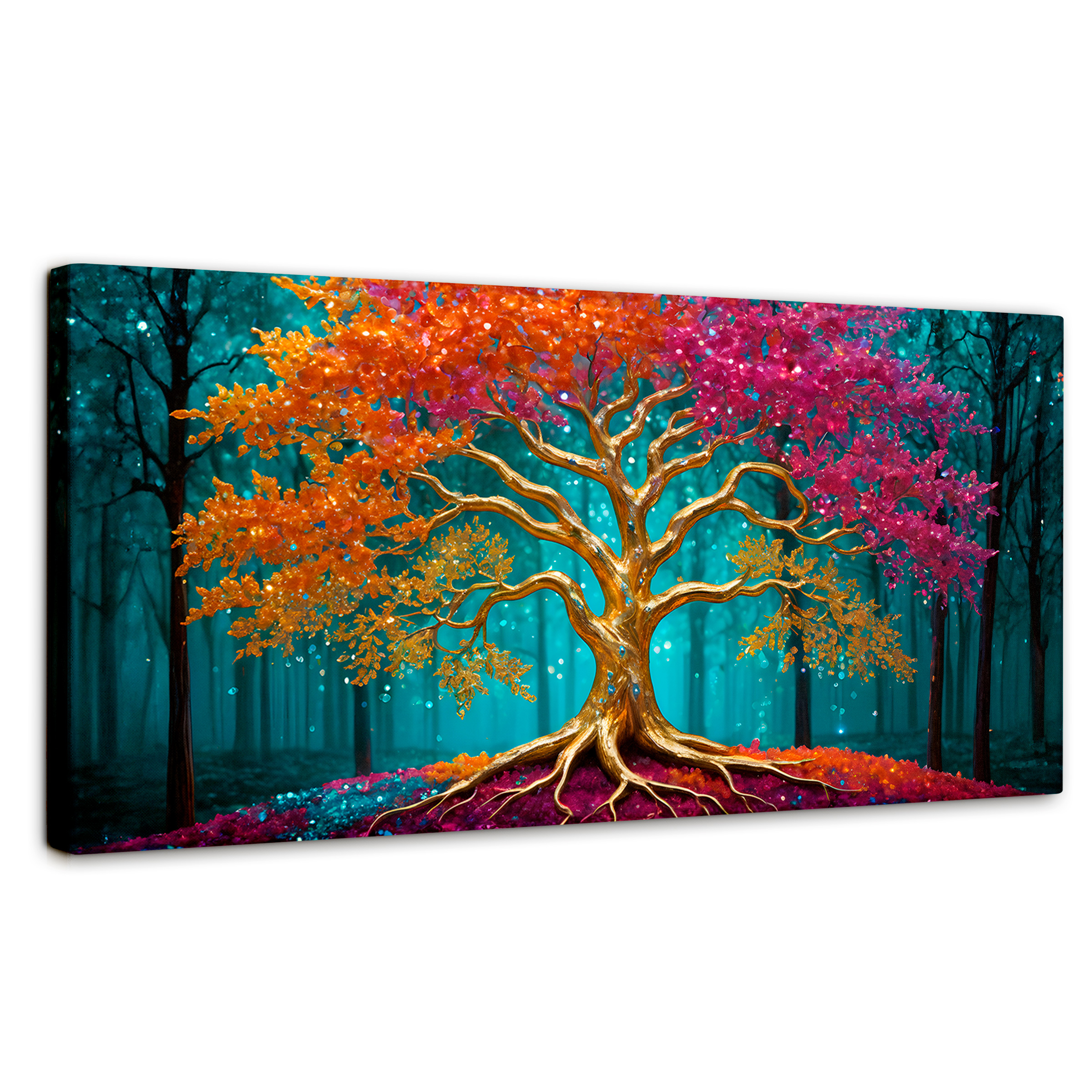 Foto 2 pulgar | Cuadro Árbol De La Vida Canvas Árbol Vida Radiante 120x60