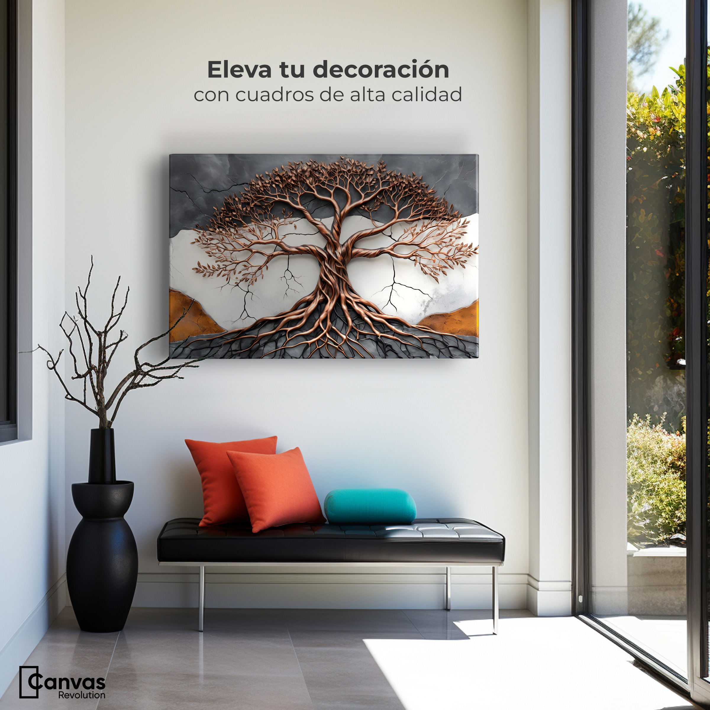 Foto 4 pulgar | Cuadro Árbol De La Vida Canvas Árbol Vida Creación 120x60