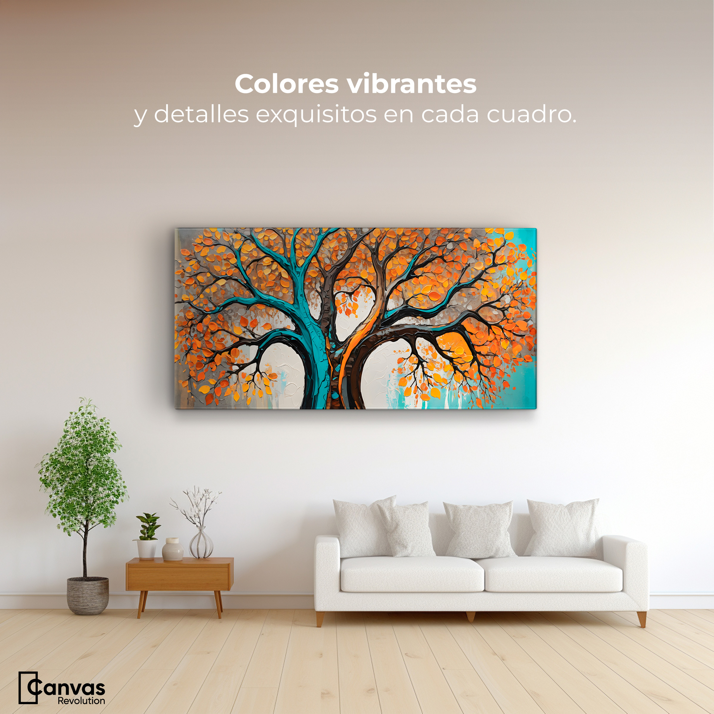 Foto 3 pulgar | Cuadro Árbol De La Vida Canvas Árbol Vida Crecer 120x60