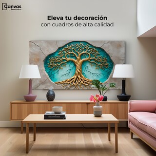Foto 3 | Cuadro Árbol De La Vida Canvas Árbol Vida Libre 120x60