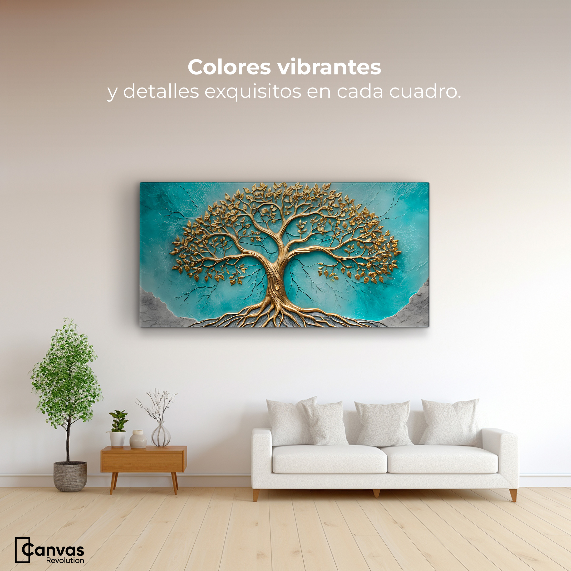 Foto 2 | Cuadro Árbol De La Vida Canvas Árbol Vida Corazón 120x60
