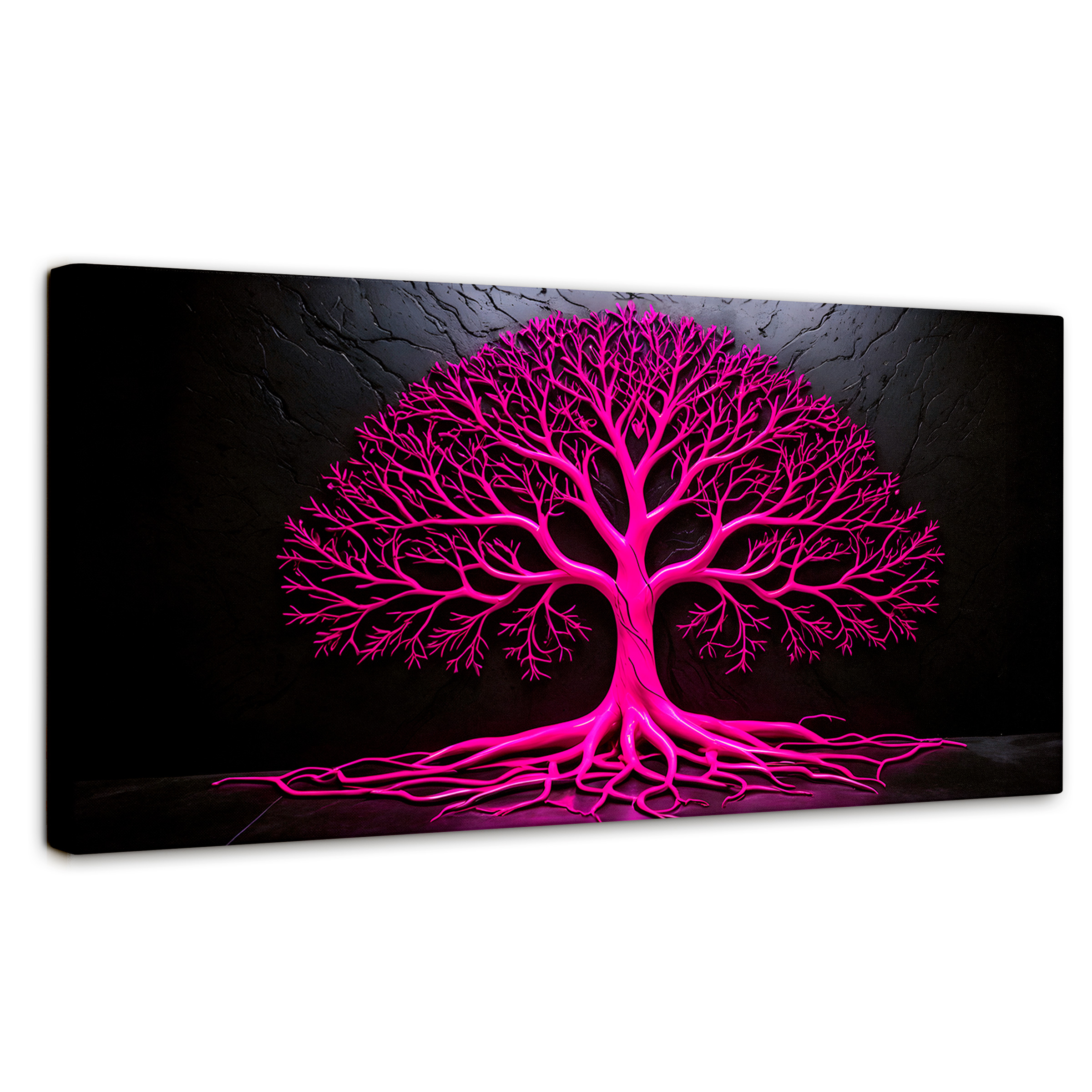 Foto 2 pulgar | Cuadro Árbol De La Vida Canvas Arbol Vida Rosa 120x60